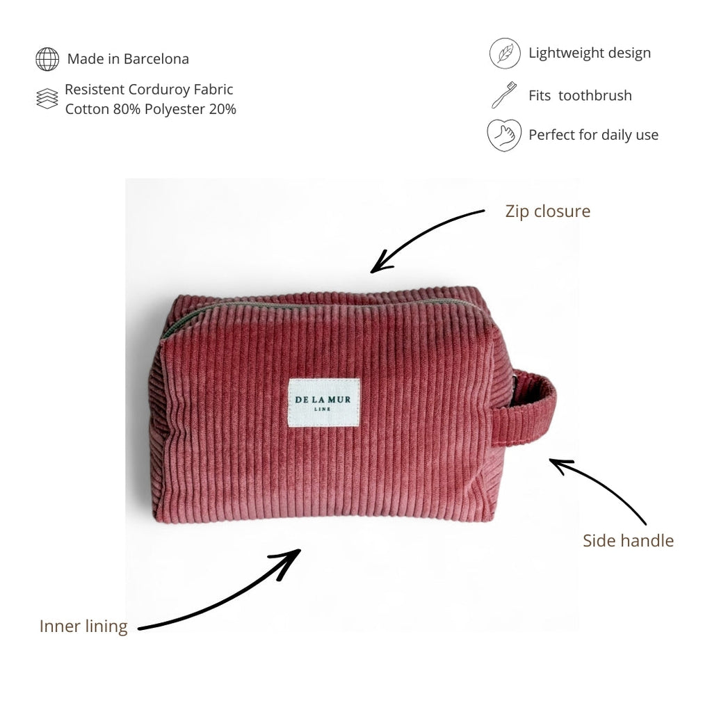 Squared Makeup Bag Coral
