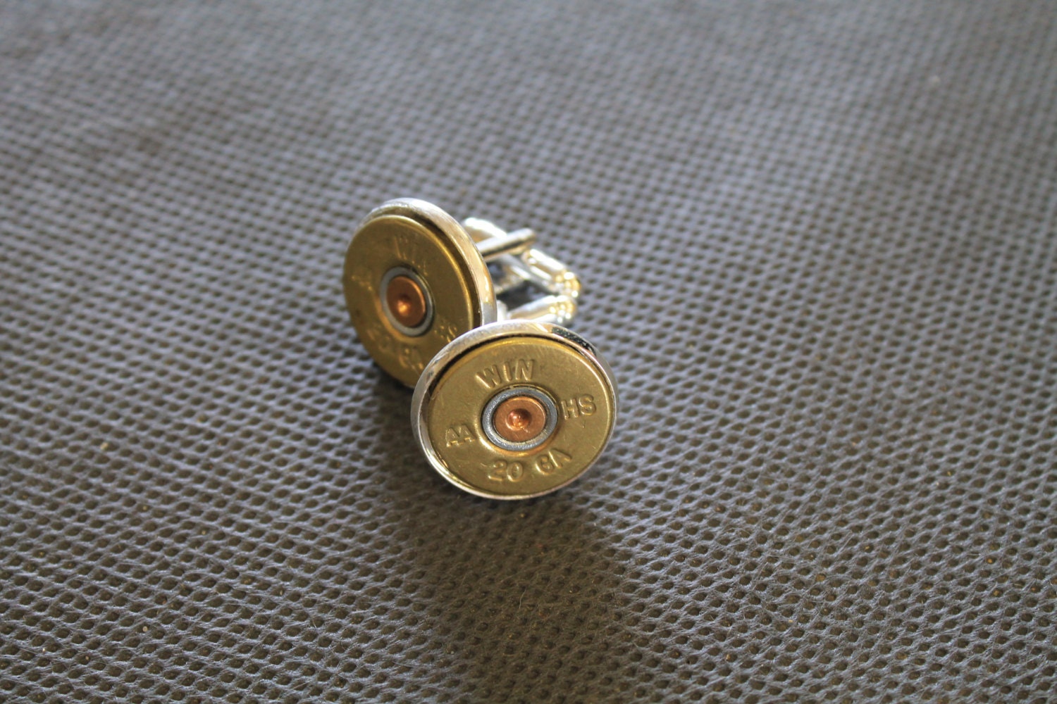 20 Gauge Shotgun Shell Head Cuff Links; Shooting Sports Jewelry; Shotgun Shell Jewelry; Shotgun Shell Cuff Links