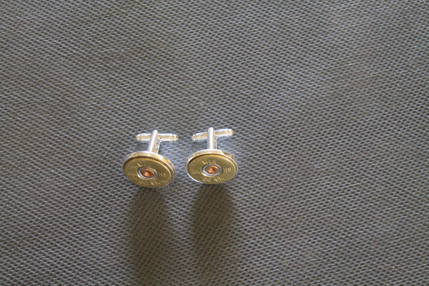 20 Gauge Shotgun Shell Head Cuff Links; Shooting Sports Jewelry; Shotgun Shell Jewelry; Shotgun Shell Cuff Links