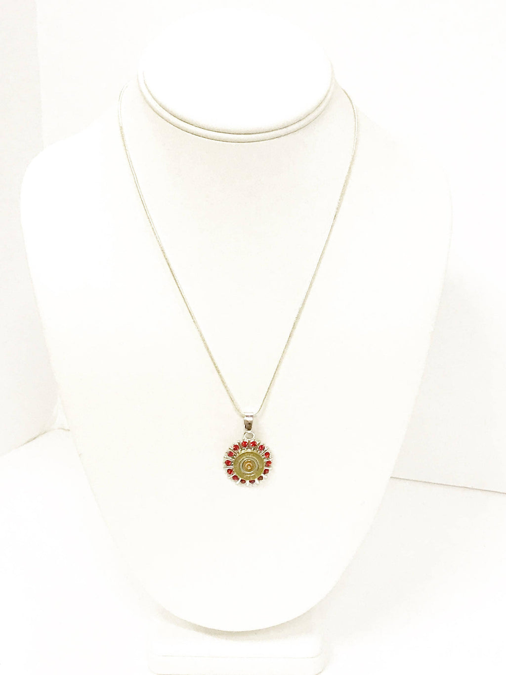 Red Crystal 410 Shotgun Shell Necklace, Southwestern Style Jewelry Gift for Her, Country Western Jewelry, Shooting Sports Gifts Jewelry
