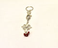 Cross and Blood Red Drops Stone Keychain, Graduation Gift,  New Car Gift, Gift For Her, Blood of Christ Keychain Gift,  Baptism Gift