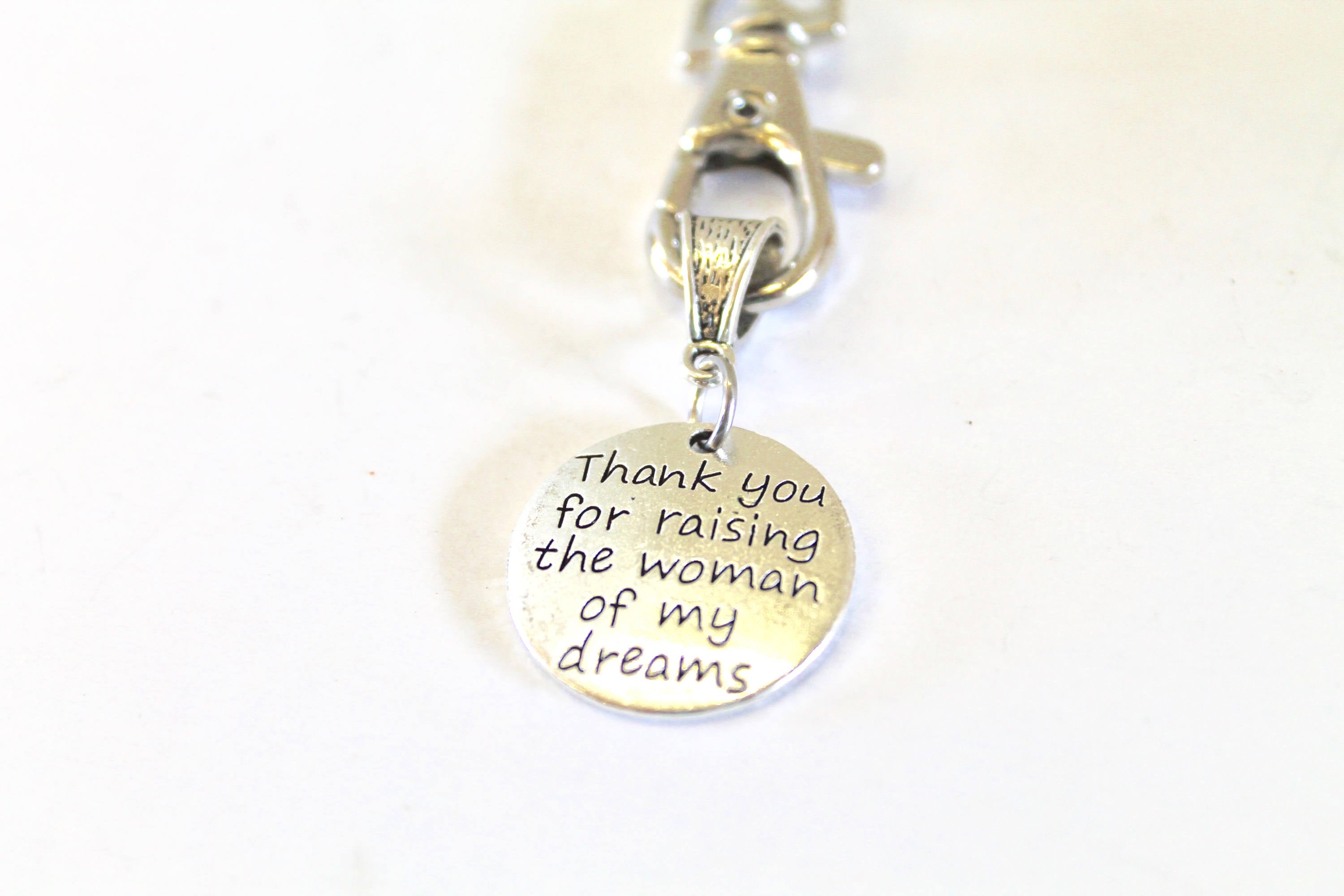 Thank You For Raising The Woman of My Dreams Keychain, Mother In Law Gift, Mother Of The Bride Gift, Mother In Love Gift, Mom In Love Gift