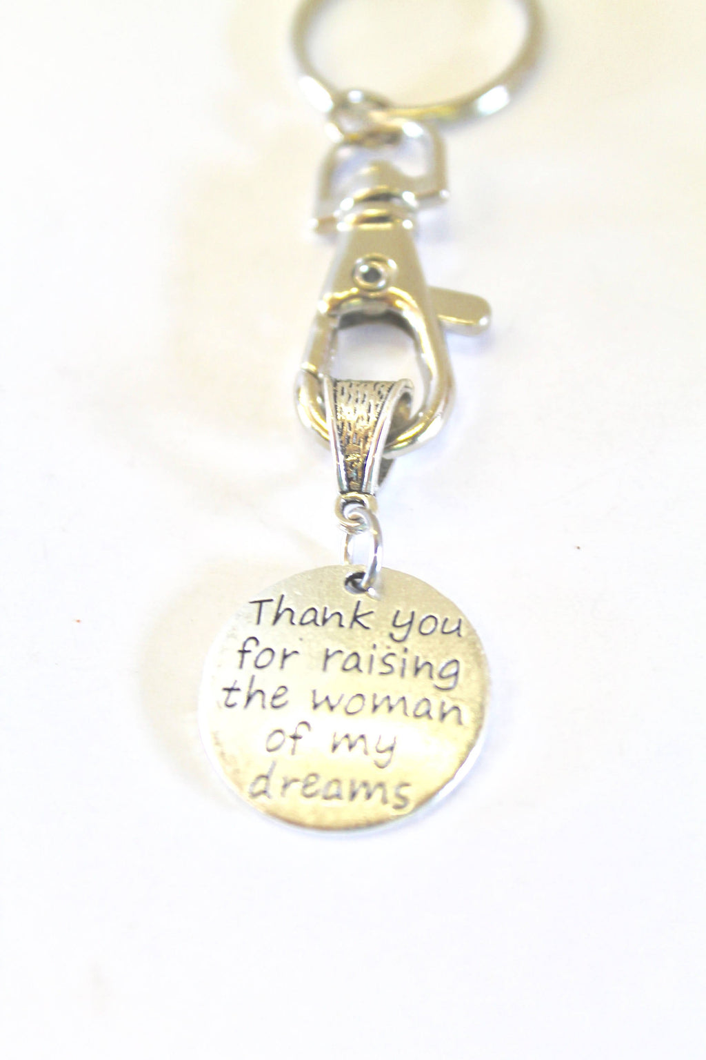 Thank You For Raising The Woman of My Dreams Keychain, Mother In Law Gift, Mother Of The Bride Gift, Mother In Love Gift, Mom In Love Gift