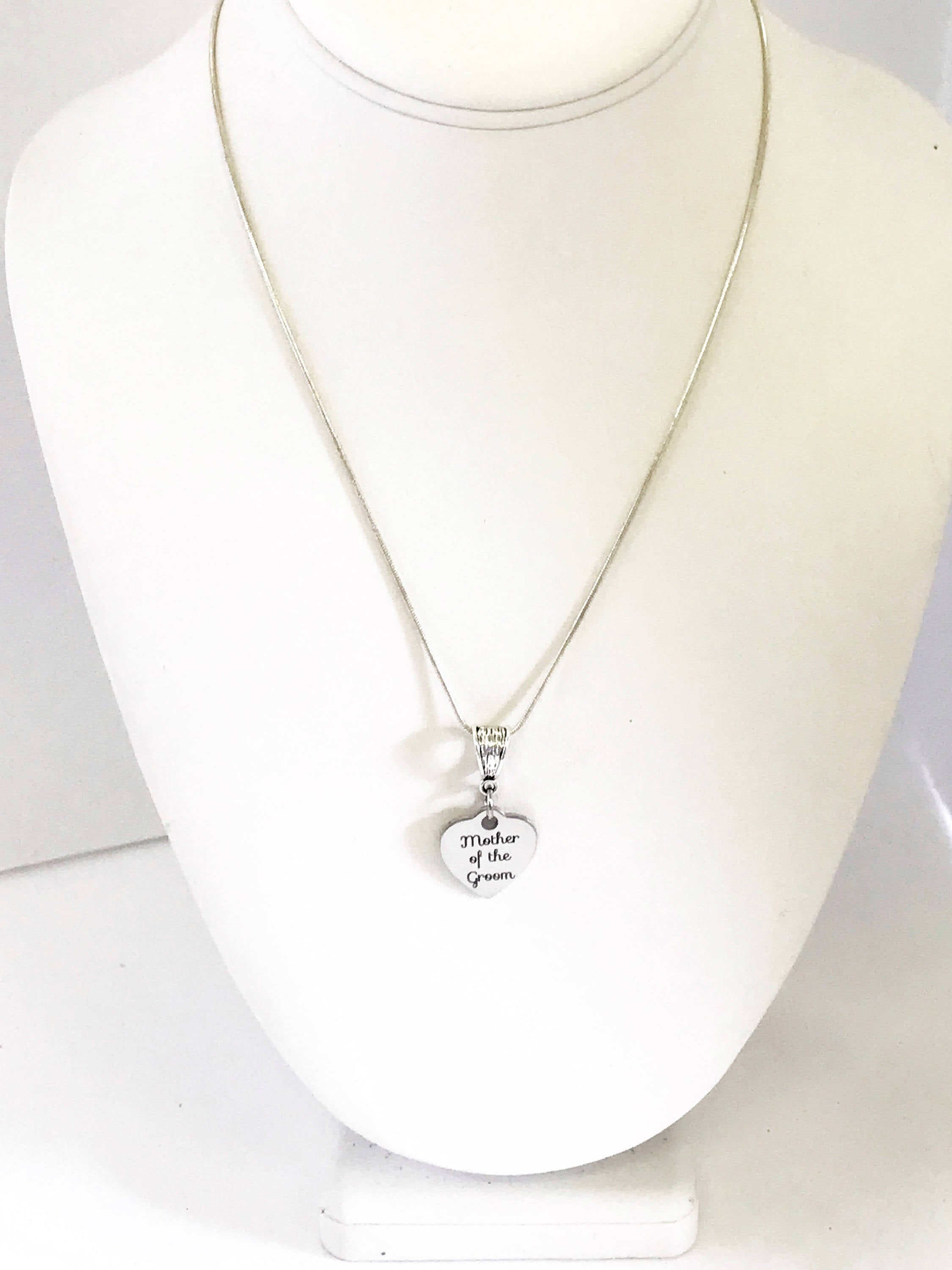 Mother Of The Groom Necklace, Engraved Pendant Necklace, Gift For Mother In Law, Wedding Jewelry, Gift For Fiance's Mother, Mother In Love