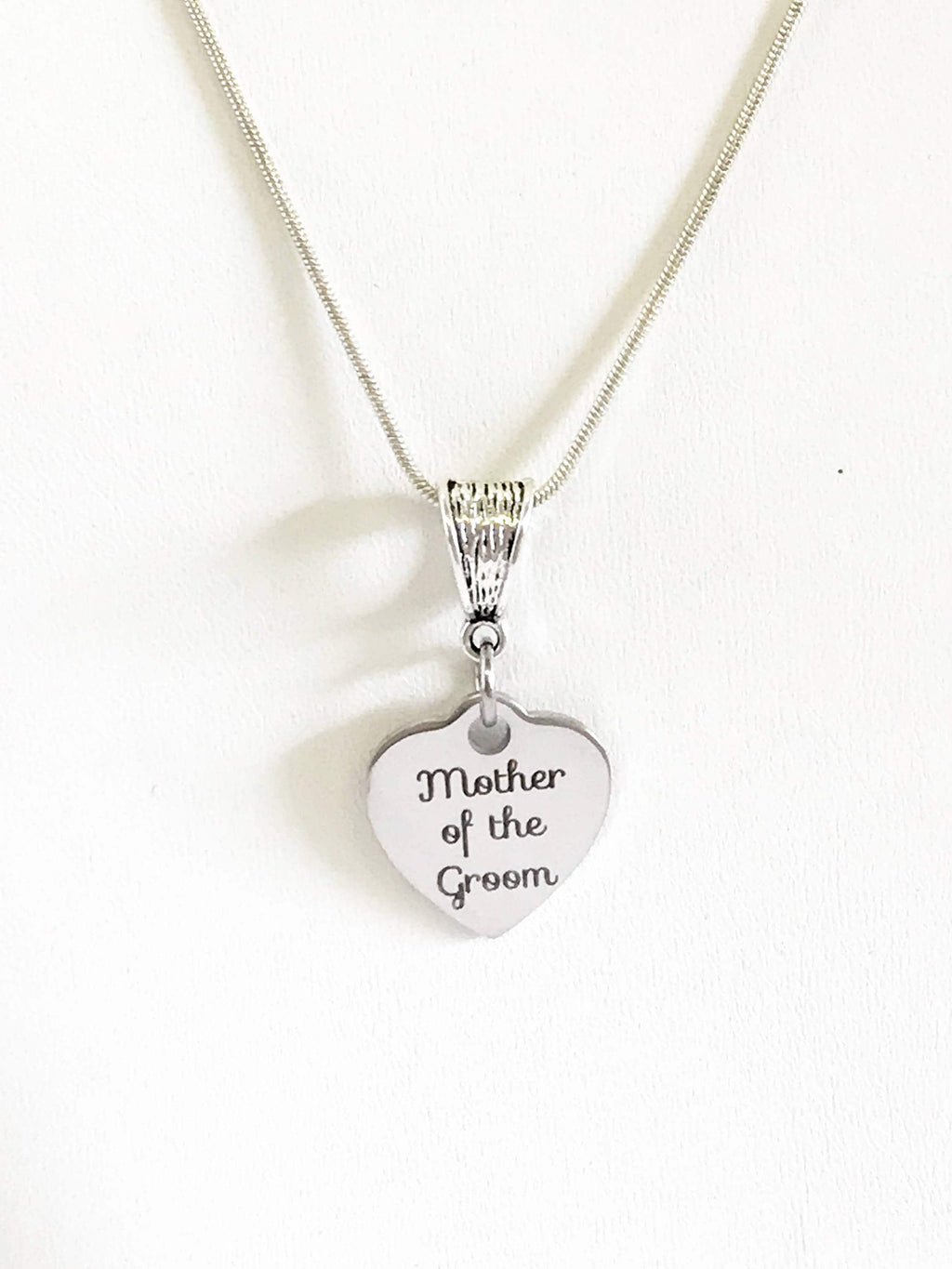 Mother Of The Groom Necklace, Engraved Pendant Necklace, Gift For Mother In Law, Wedding Jewelry, Gift For Fiance's Mother, Mother In Love