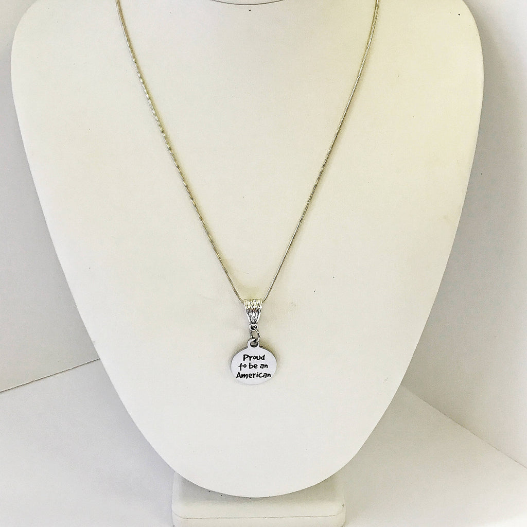 Patriotic Necklace Gifts, Patriotic Gifts, Proud To Be An American Necklace, USA Proud, USA Pride, American Pride Gift, Military Wife Gift