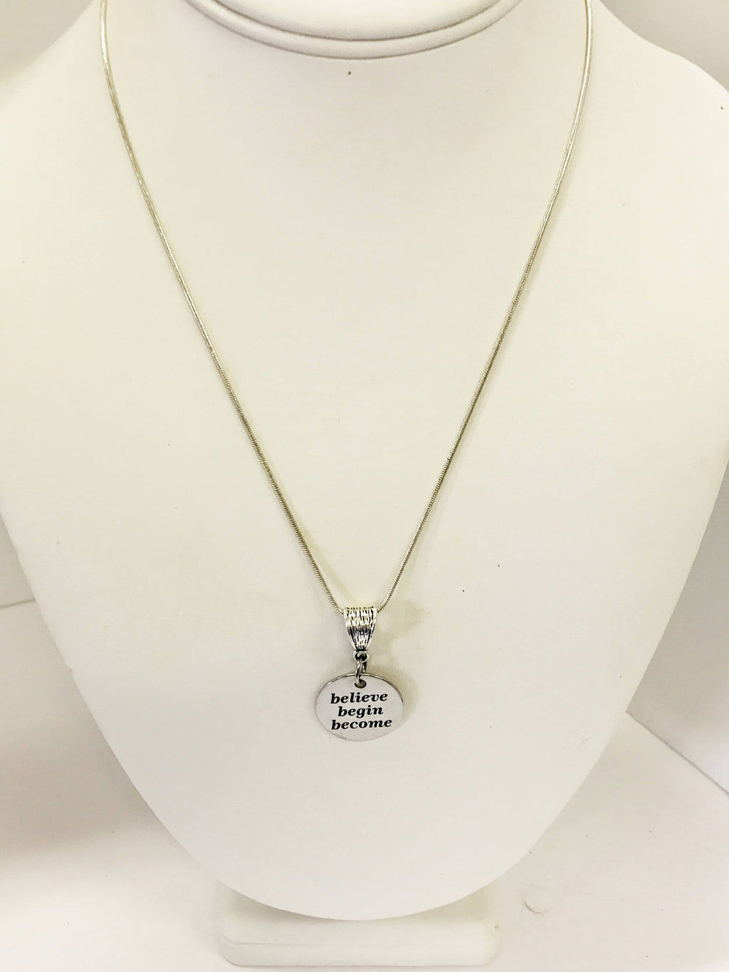 Encouragement Gifts, Motivational Jewelry, Believe Begin Become Necklace, Direct Sales Team Gifts, Exercise Gifts, Encouragement Jewelry