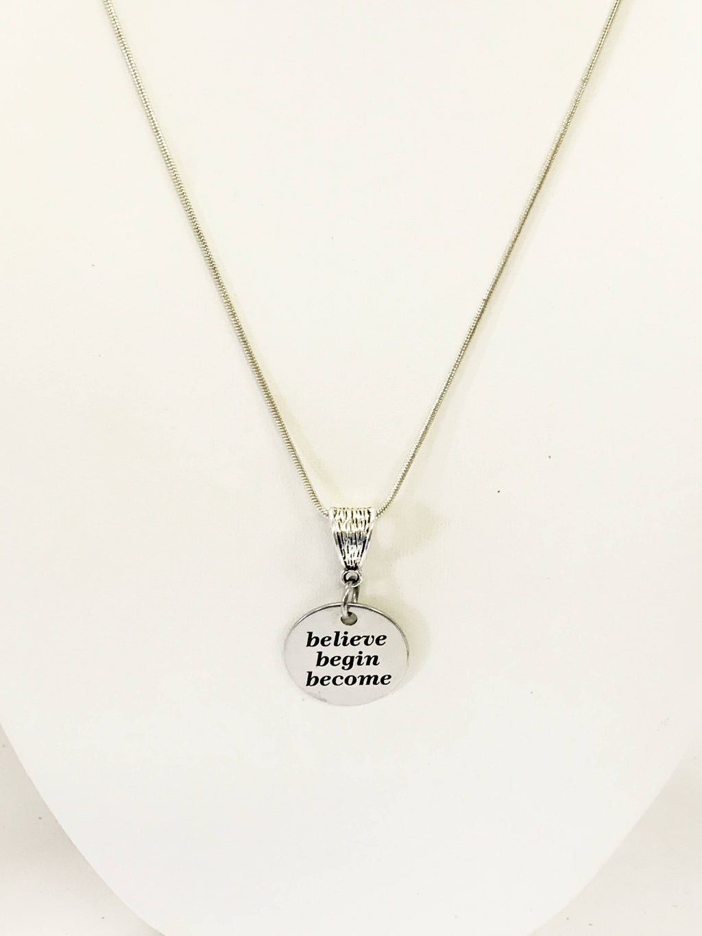 Encouragement Gifts, Motivational Jewelry, Believe Begin Become Necklace, Direct Sales Team Gifts, Exercise Gifts, Encouragement Jewelry