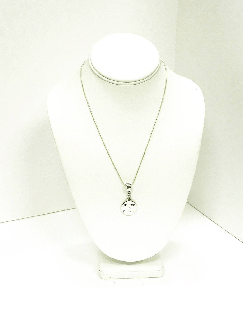 Believe In Yourself Pendant Necklace, Encouragement Necklace, Daughter Jewelry Gift, Motivational Jewelry, Mindfulness Yoga Jewelry For Her