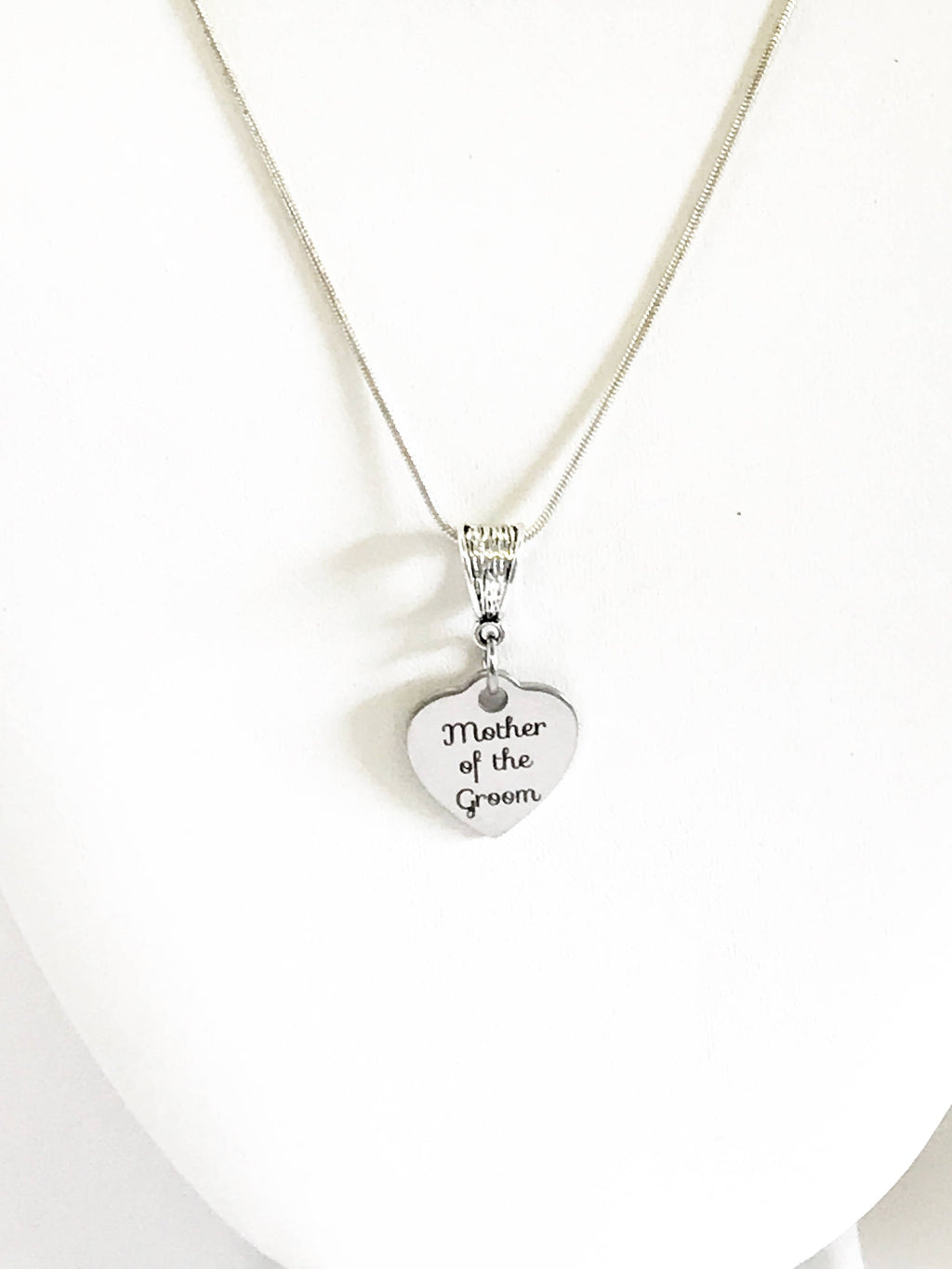 Mother Of The Groom Necklace, Engraved Pendant Necklace, Gift For Mother In Law, Wedding Jewelry, Gift For Fiance's Mother, Mother In Love