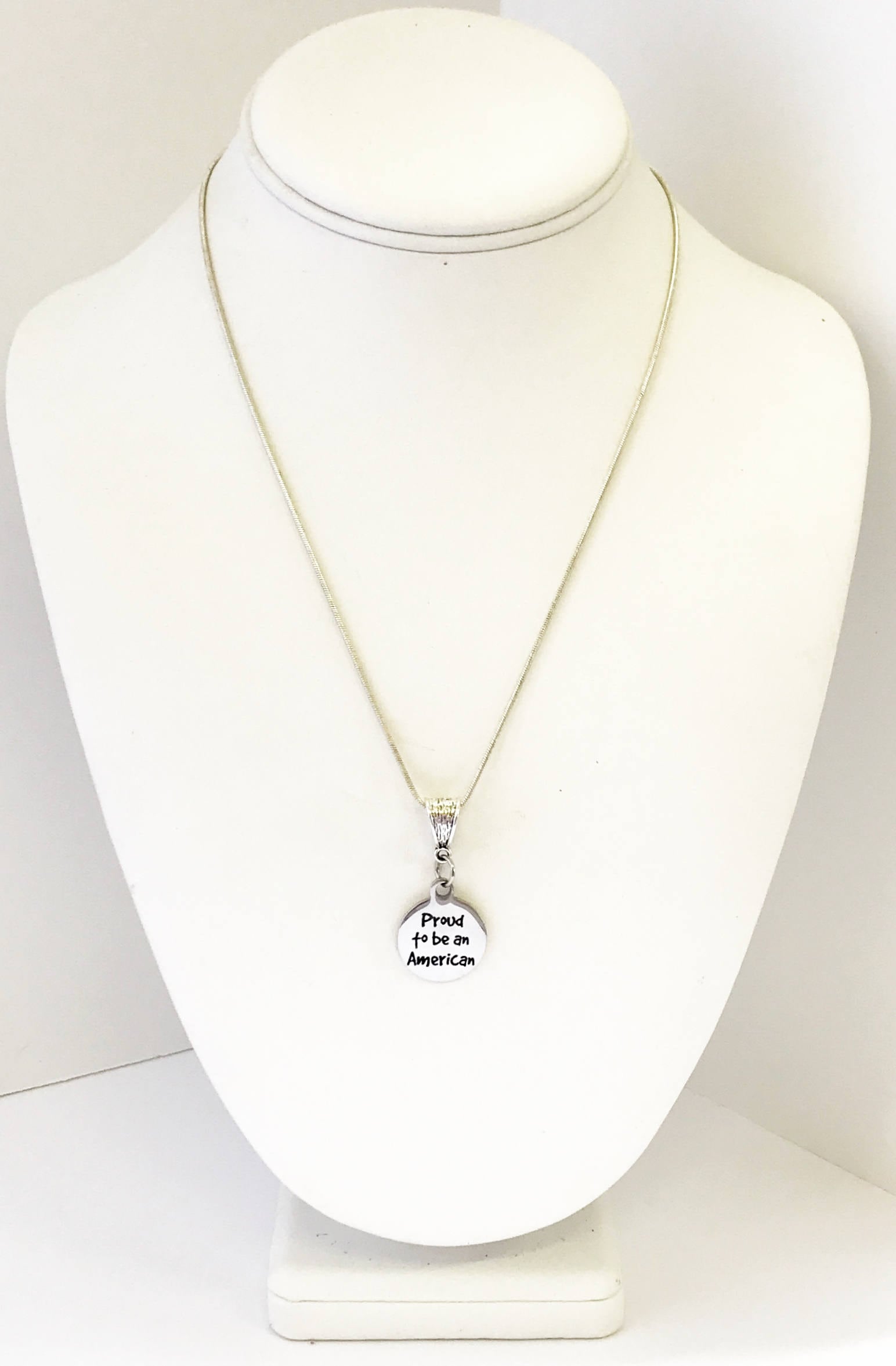 Patriotic Necklace Gifts, Patriotic Gifts, Proud To Be An American Necklace, USA Proud, USA Pride, American Pride Gift, Military Wife Gift