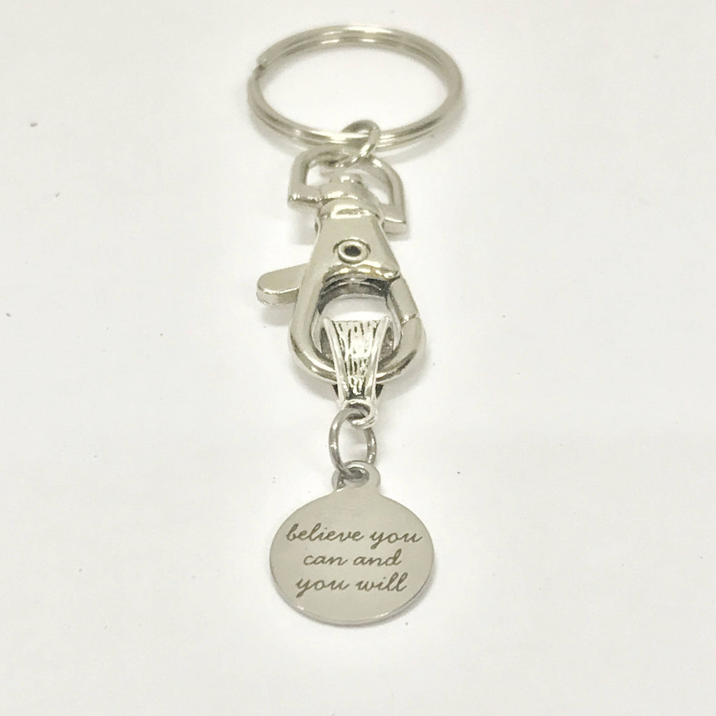 Encouragement Gifts, Believe You Can And You Will Keychain, Success Gifts, Motivational Gifts, Direct Sales Team Gifts, New Job Gift