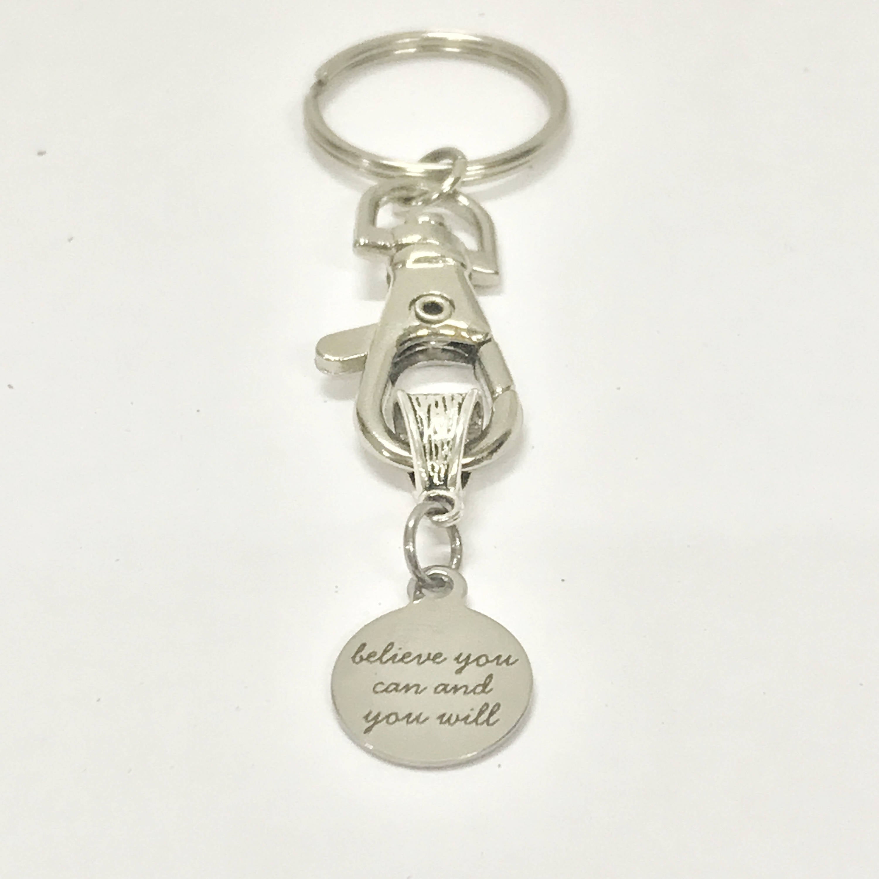 Encouragement Gifts, Believe You Can And You Will Keychain, Success Gifts, Motivational Gifts, Direct Sales Team Gifts, New Job Gift
