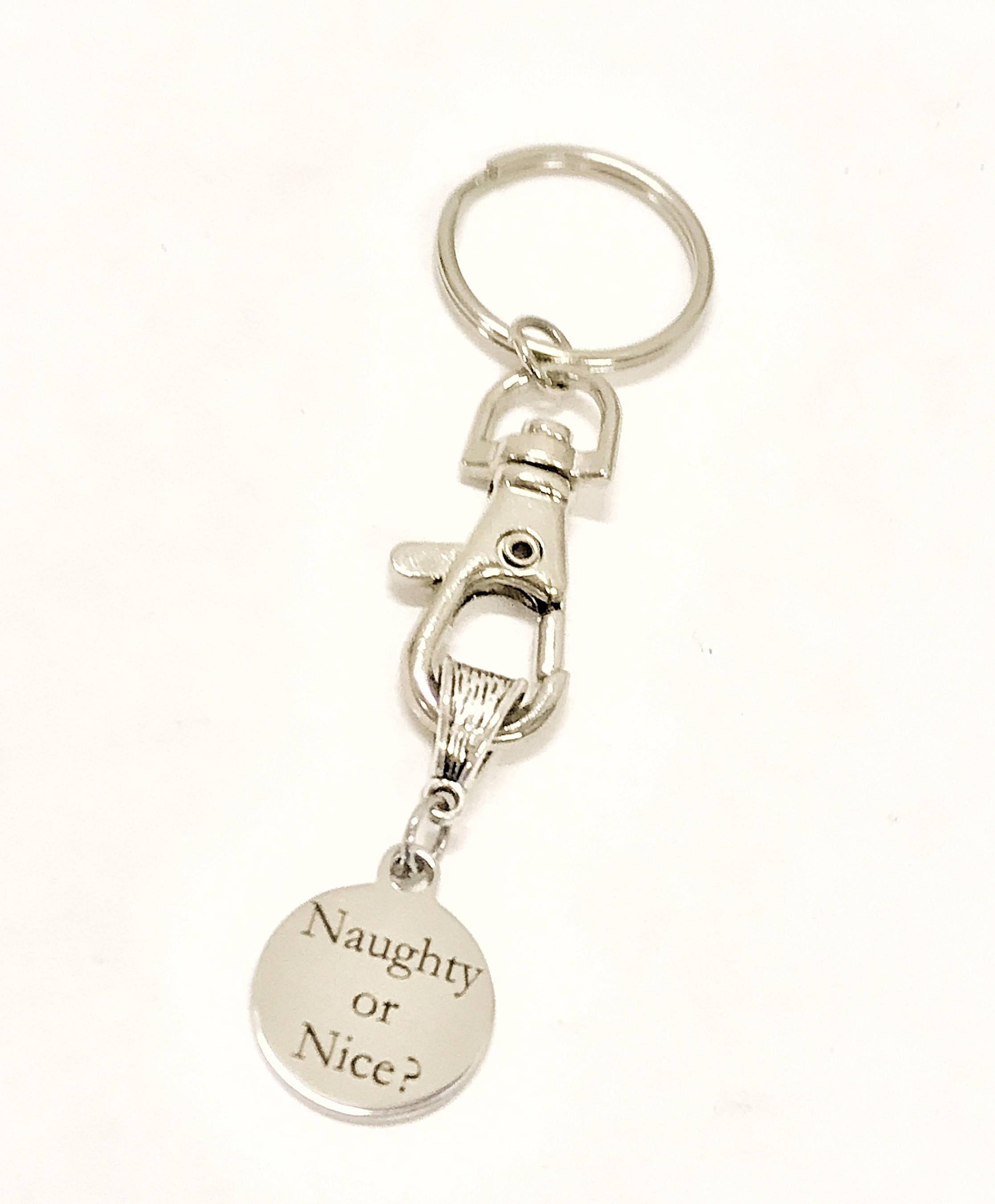 Naughty or Nice Keychain, Gag Gifts, Funny Valentine Gifts, White Elephant Gifts, Girlfriend Gifts, Girlfriend Party Gifts, Fun Gifts
