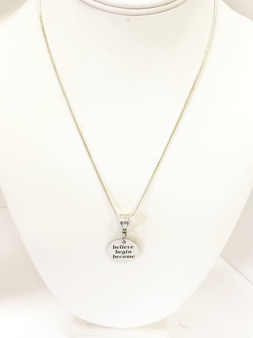 Encouragement Gifts, Motivational Jewelry, Believe Begin Become Necklace, Direct Sales Team Gifts, Exercise Gifts, Encouragement Jewelry