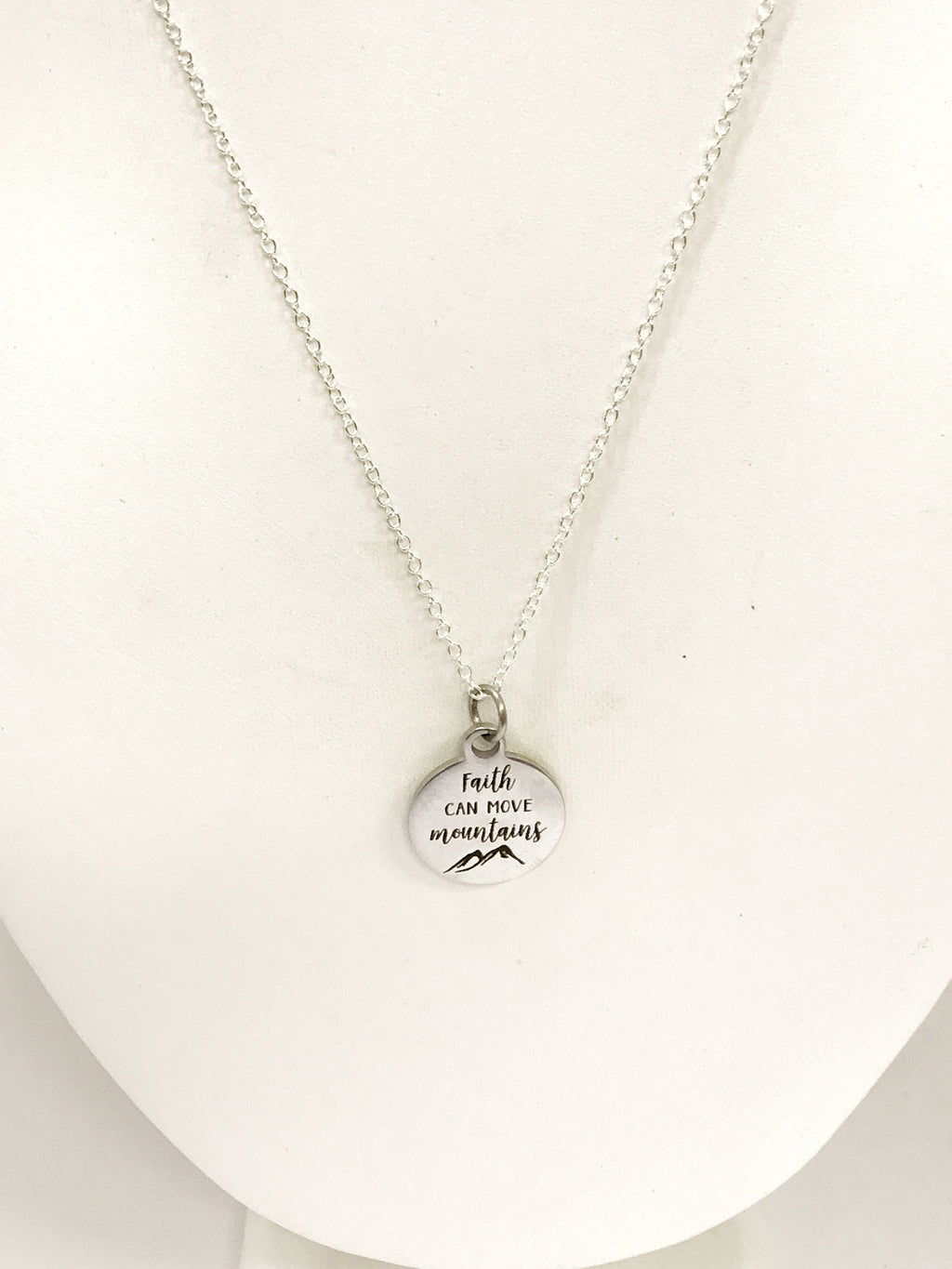 Faith Jewelry Gifts, Faith Can Move Mountains Minimalist Necklace, Encouragement Jewelry, Encouraging Gift, Faith Gift For Her, Motivating