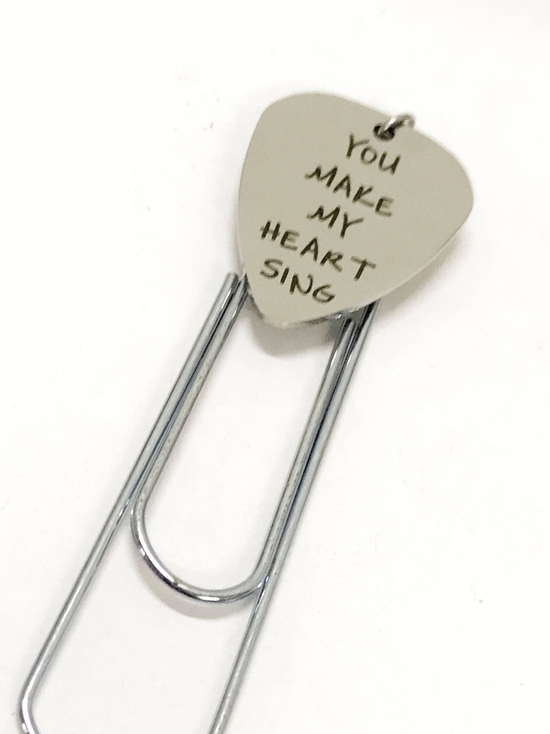 Guitar Pick Bookmark, You Make My Heart Sing Bookmark, Guitar Pick Gifts, Guitar Pick Valentine, Musician Love Gifts, Music Lover Gifts