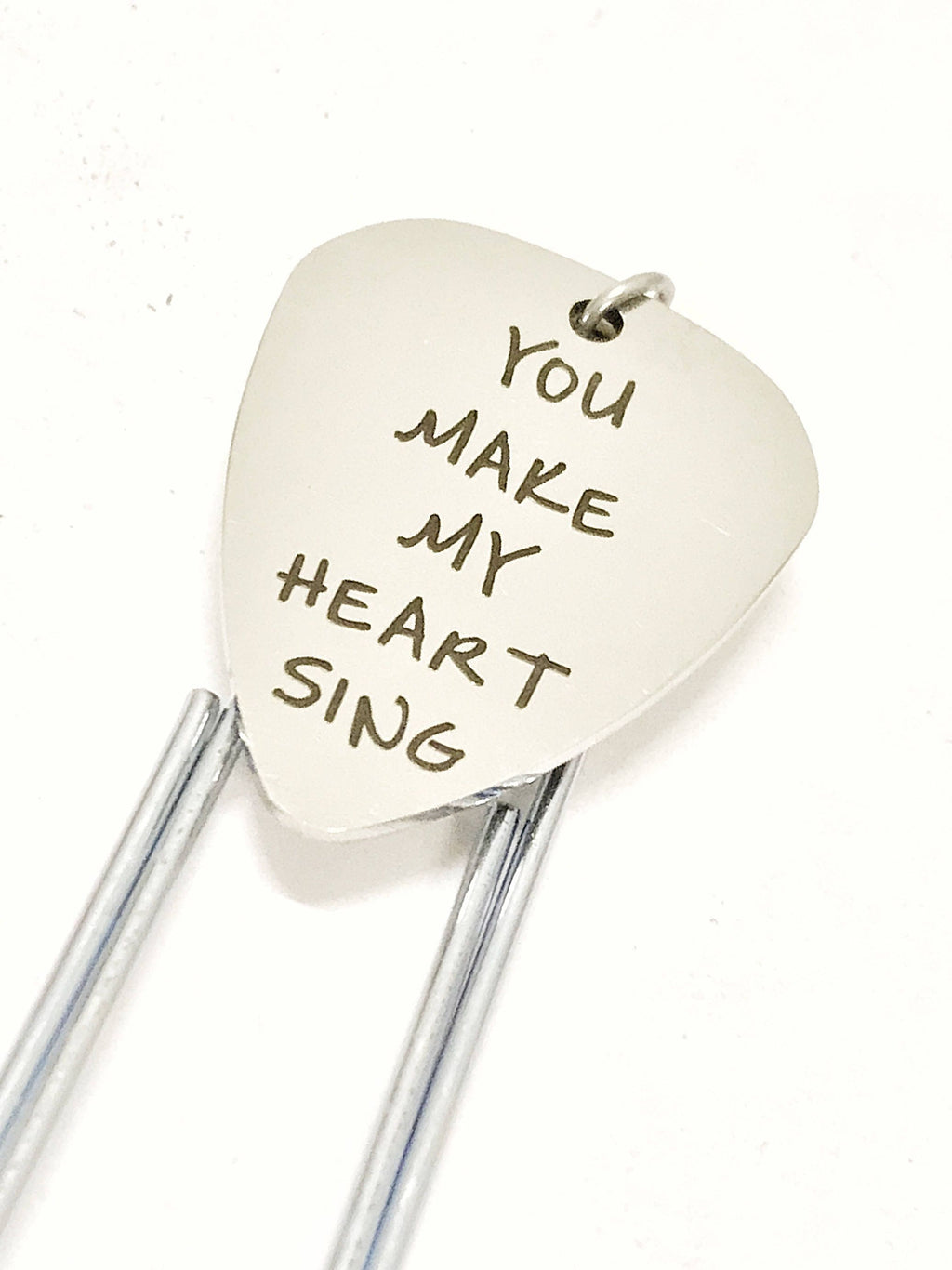 Guitar Pick Bookmark, You Make My Heart Sing Bookmark, Guitar Pick Gifts, Guitar Pick Valentine, Musician Love Gifts, Music Lover Gifts