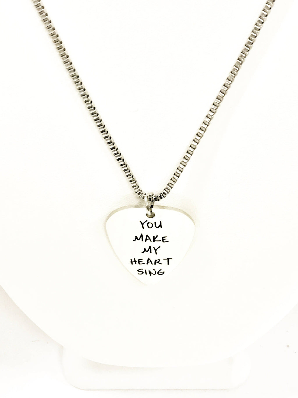 Guitar Pick Necklace, You Make My Heart Sing Necklace, Guitar Pick Jewelry, Guitar Pick Gifts, Valentine Necklace, Music Lover Gift