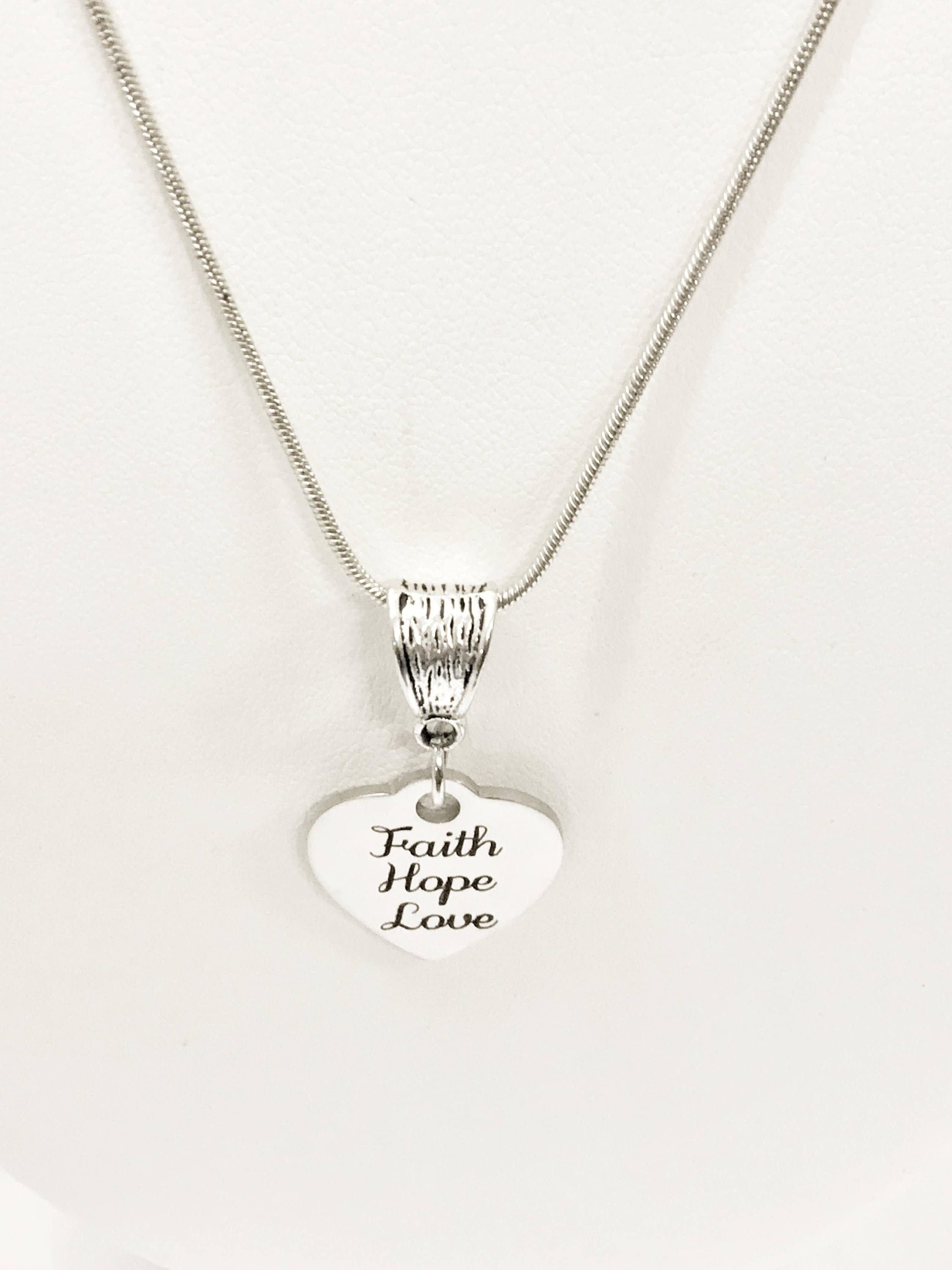 Love Gifts, Faith Hope Love Necklace, Love Jewelry Gifts, Christian Valentines Gifts, 1 Cor 13 Scripture Gifts, Christian Jewelry, 1 Cor 13