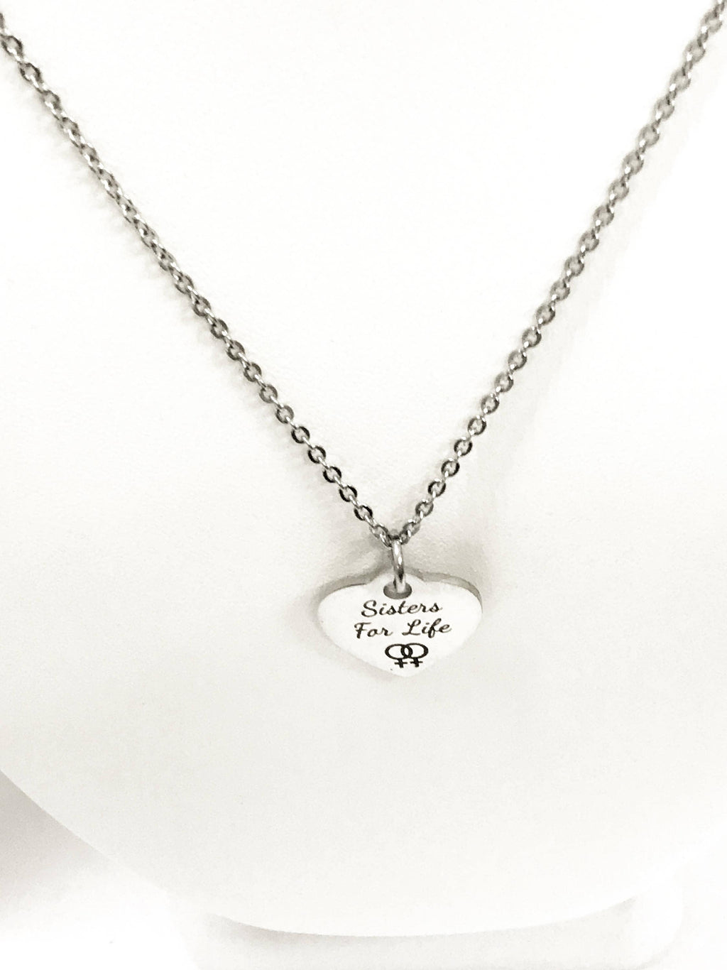 Sister Gifts, Sister Necklace, Sisters For Life Necklace, Sorority Sister Gift, Sisters In Heart Gift, Sister In Law Gift, Sister Birthday