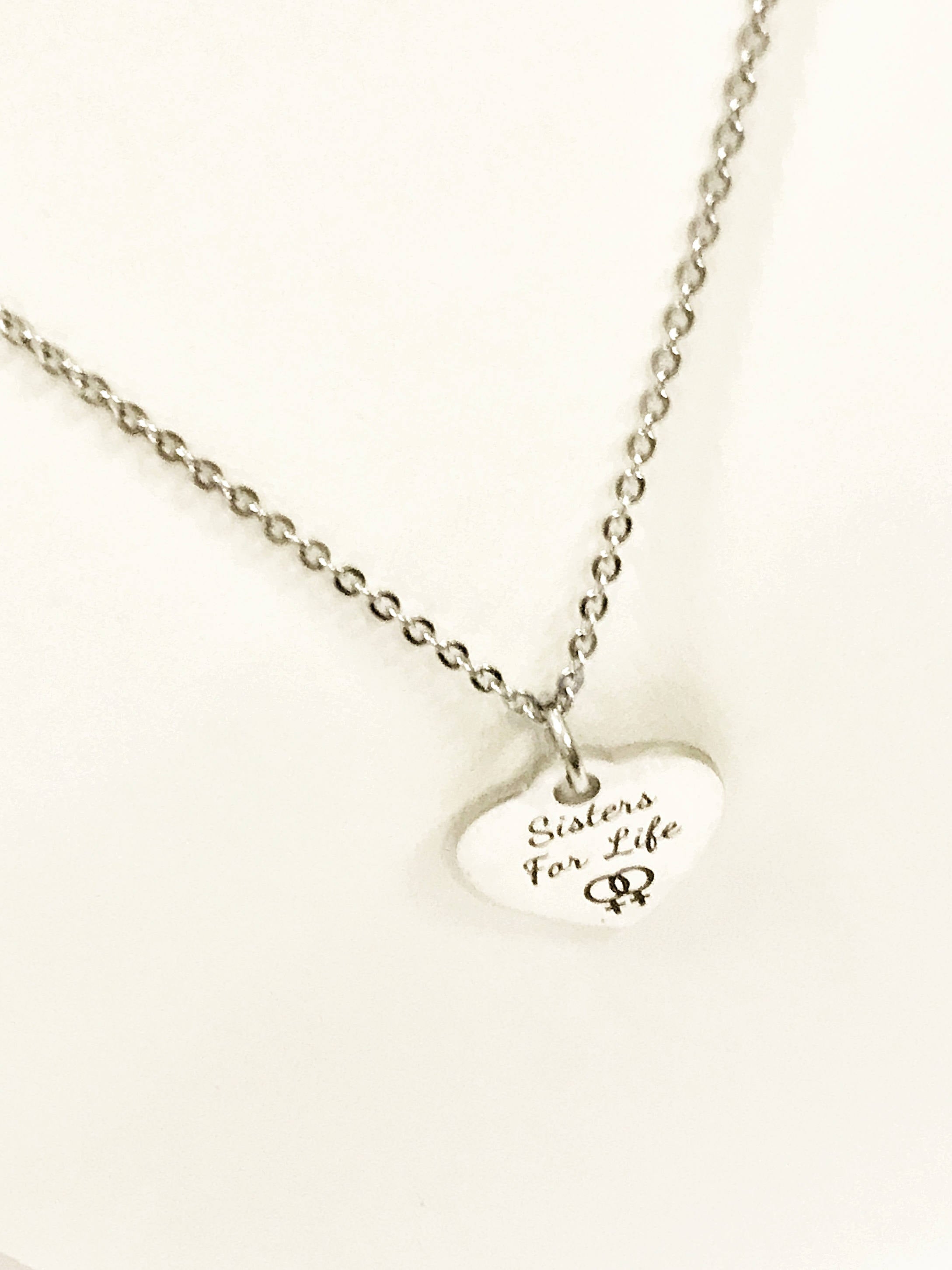 Sister Gifts, Sister Necklace, Sisters For Life Necklace, Sorority Sister Gift, Sisters In Heart Gift, Sister In Law Gift, Sister Birthday