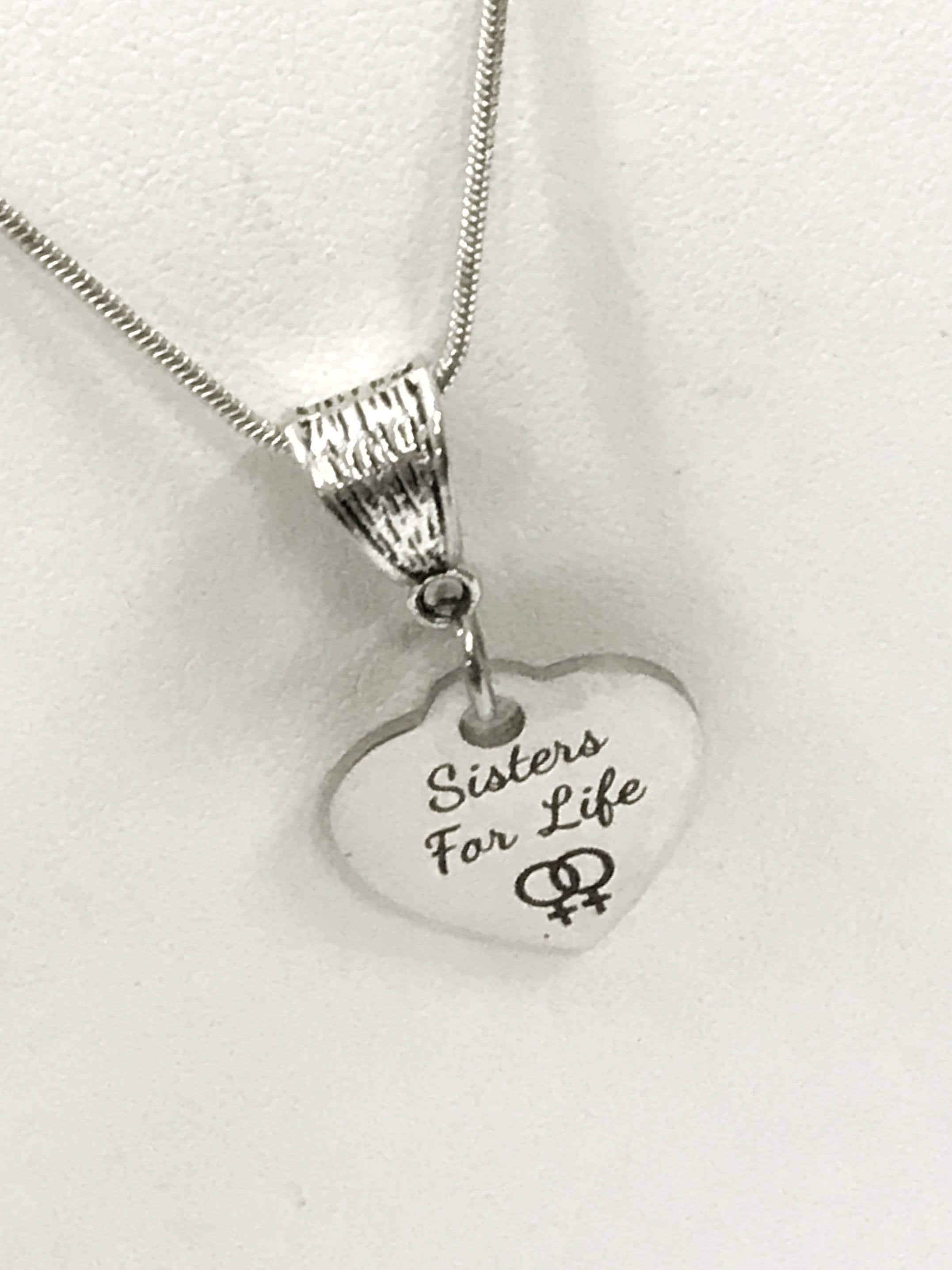 Sister Jewelry, Sisters For Life Necklace, Sisters Jewelry, Sister Gift, Sister BFF Necklace, Sister Gift, Sister Valentine Jewelry Gift