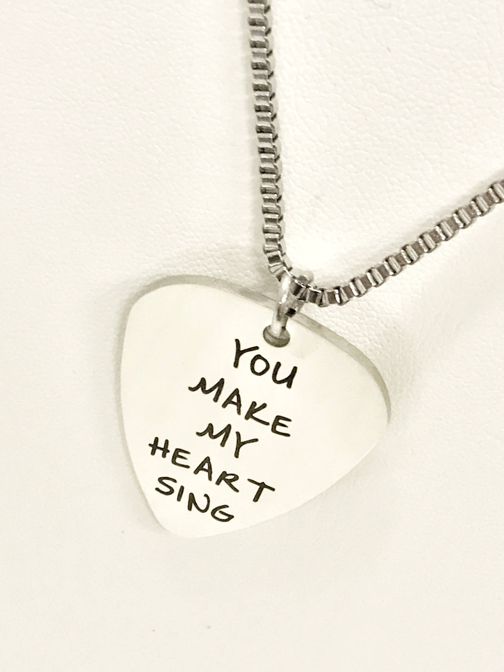 Guitar Pick Necklace, You Make My Heart Sing Necklace, Guitar Pick Jewelry, Guitar Pick Gifts, Valentine Necklace, Music Lover Gift