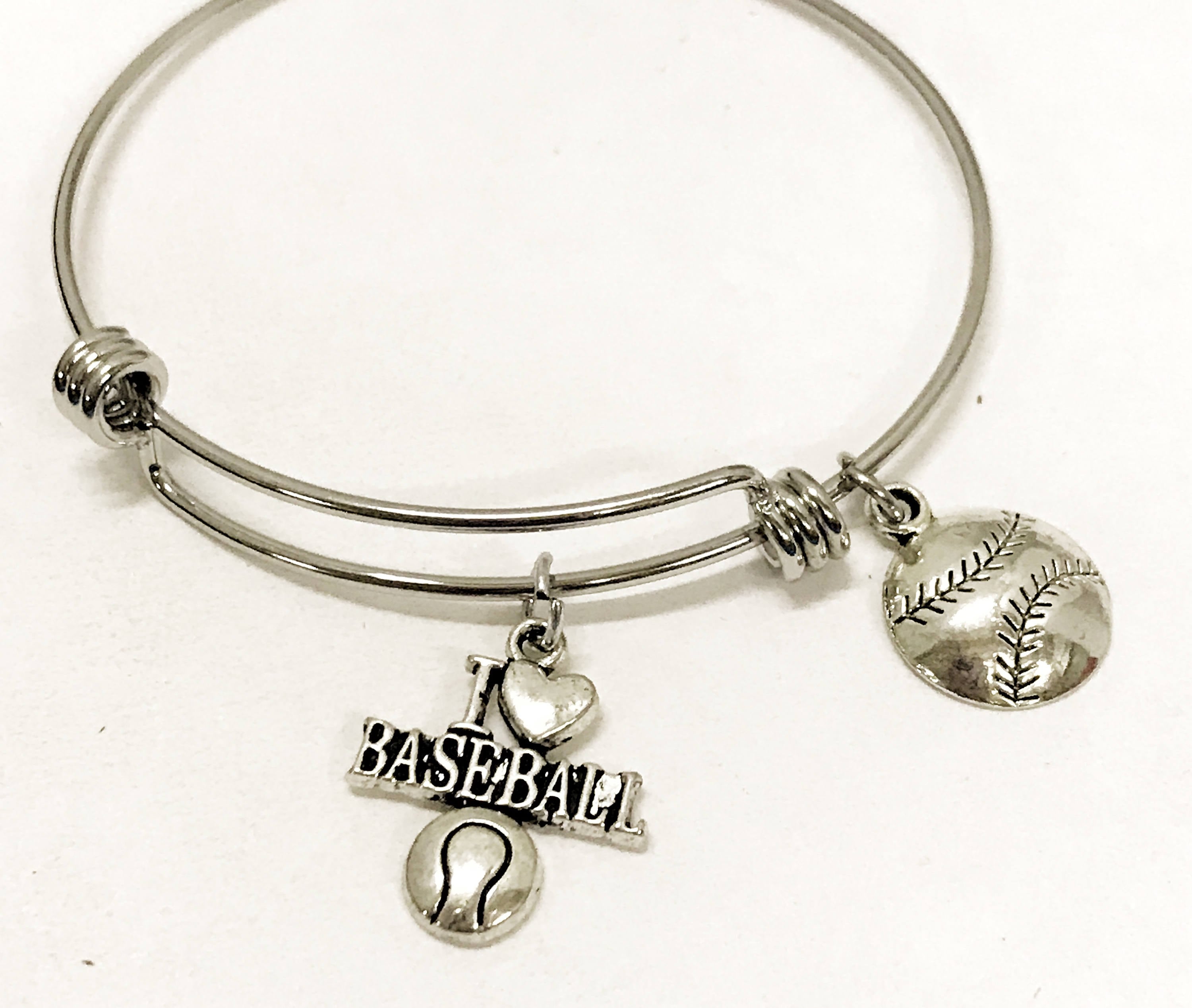 Baseball Bracelet, I Love Baseball Bracelet, Baseball Girlfriend Gift, Baseball Mom Gift, Baseball Jewelry, Baseball Mom Gift, Baseball Gift