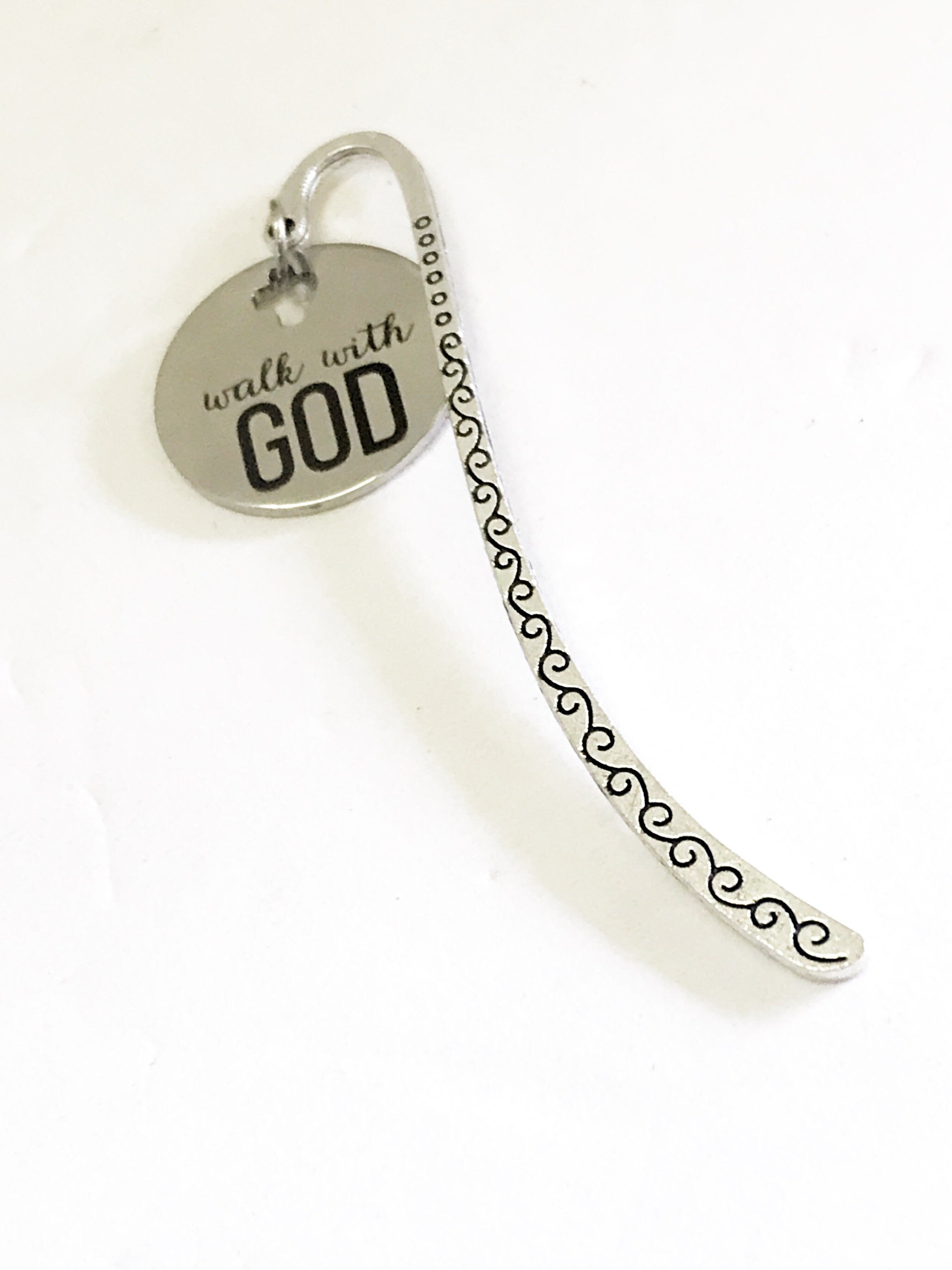 Bookmark Gift, Walk With God Bookmark, Encouraging Gift, Baptism Gift, Planner Bookmark, Planner Charm, Reader Gift, Bible Bookmark