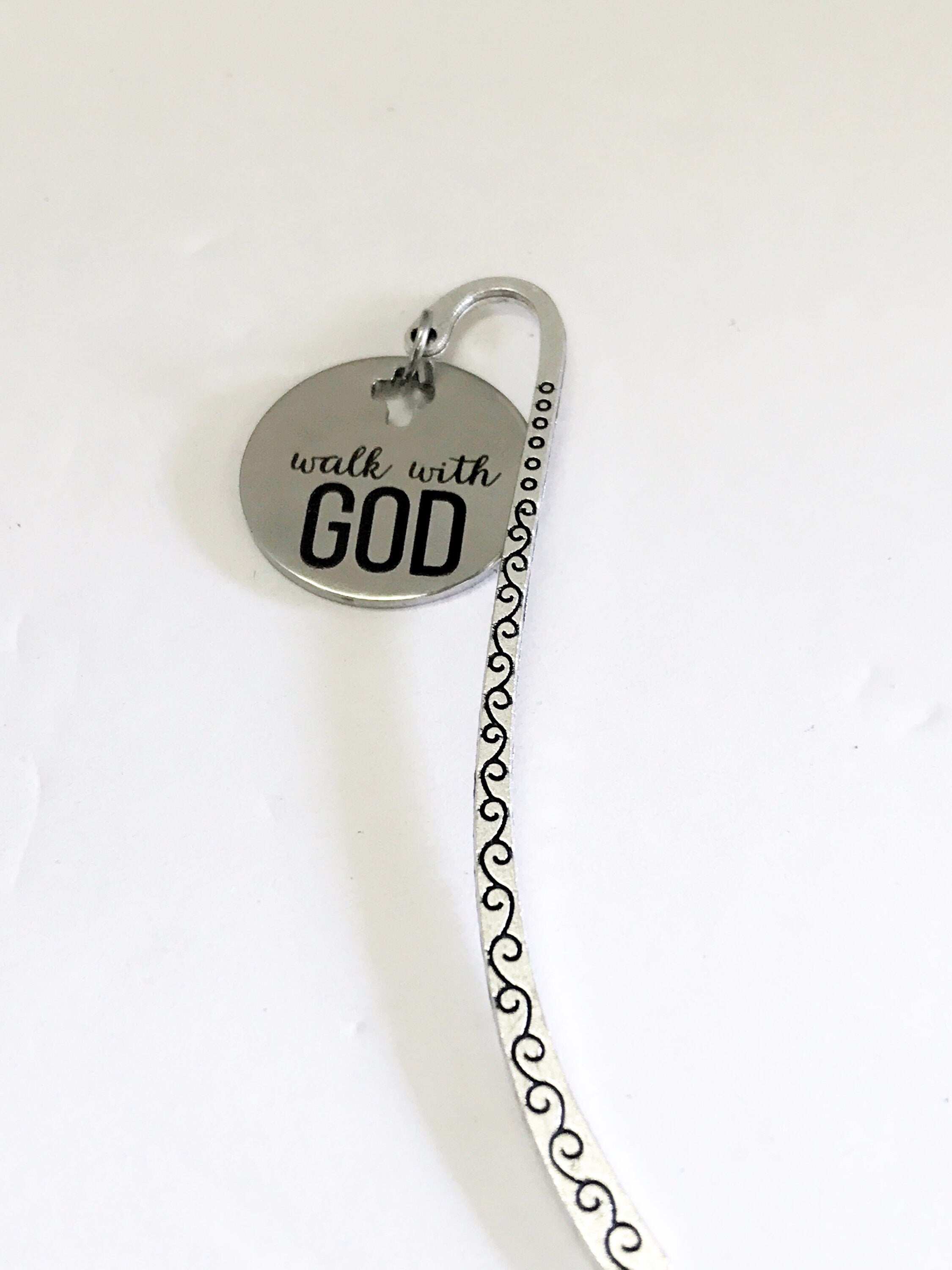 Bookmark Gift, Walk With God Bookmark, Encouraging Gift, Baptism Gift, Planner Bookmark, Planner Charm, Reader Gift, Bible Bookmark