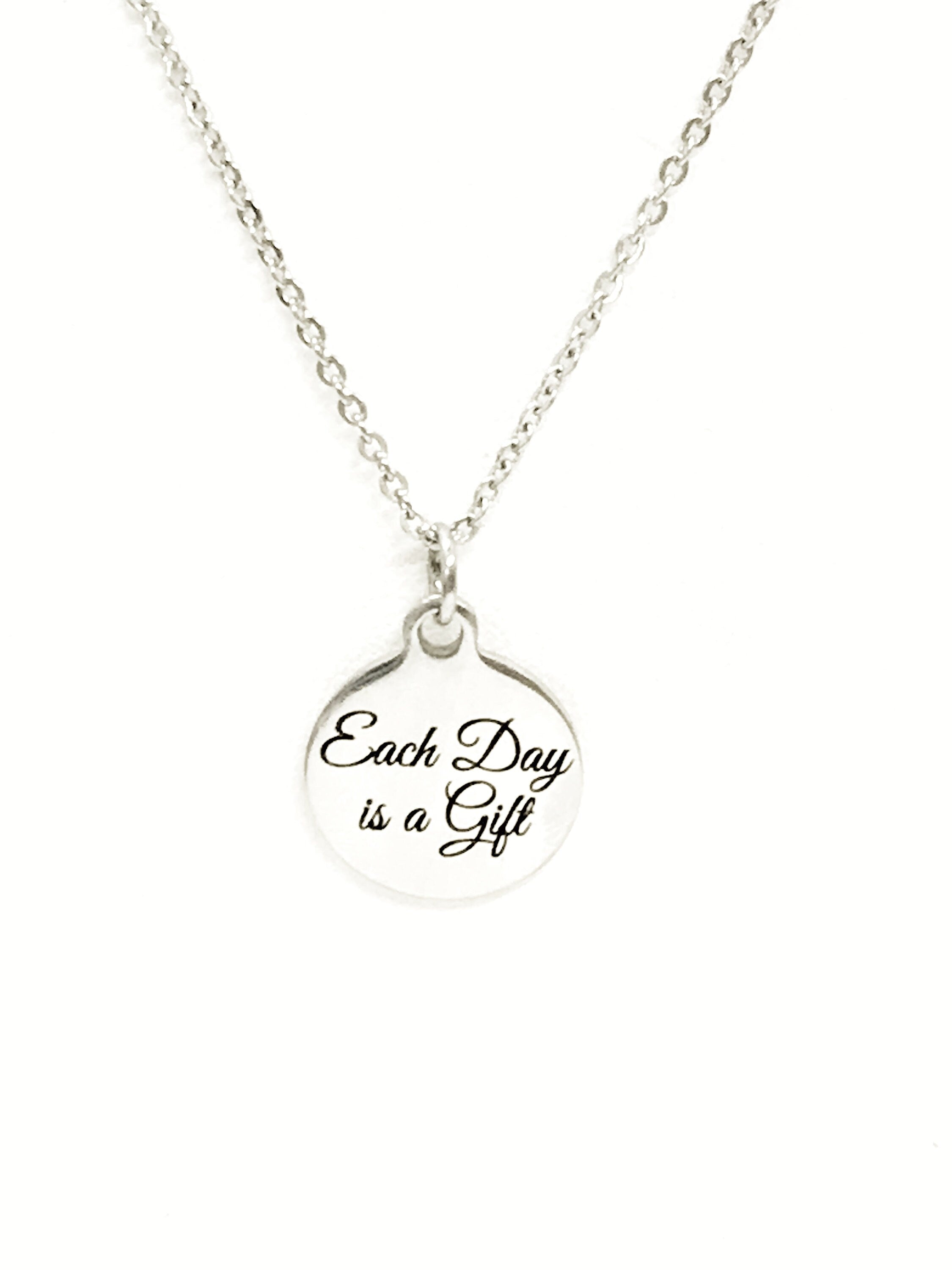 Encouraging  Gift, Each Day Is A Gift Necklace, Encouraging Jewelry Gift, Encouraging Her, Recovery Gift, Divorce Gift, New Day Gift
