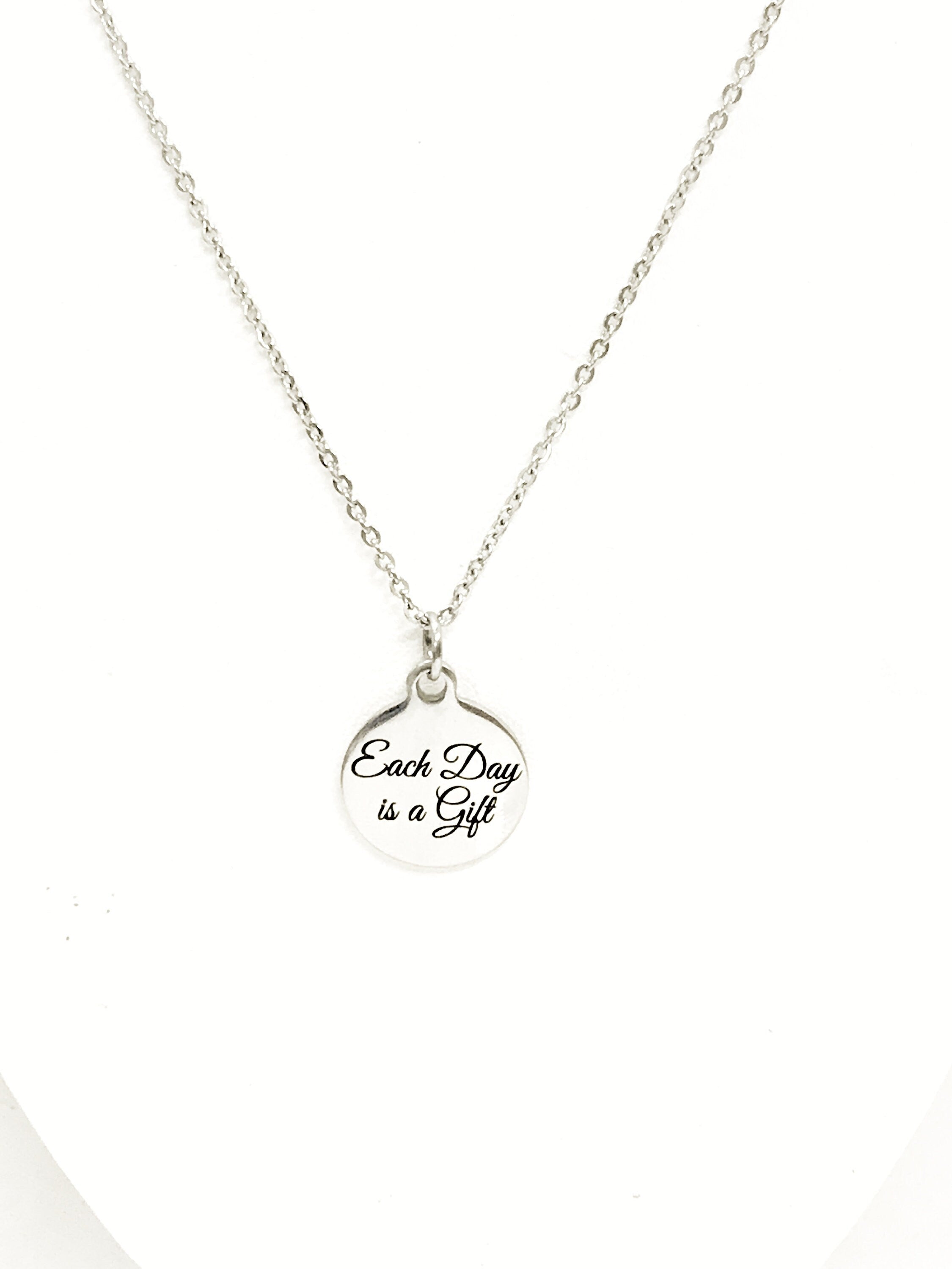 Encouraging  Gift, Each Day Is A Gift Necklace, Encouraging Jewelry Gift, Encouraging Her, Recovery Gift, Divorce Gift, New Day Gift
