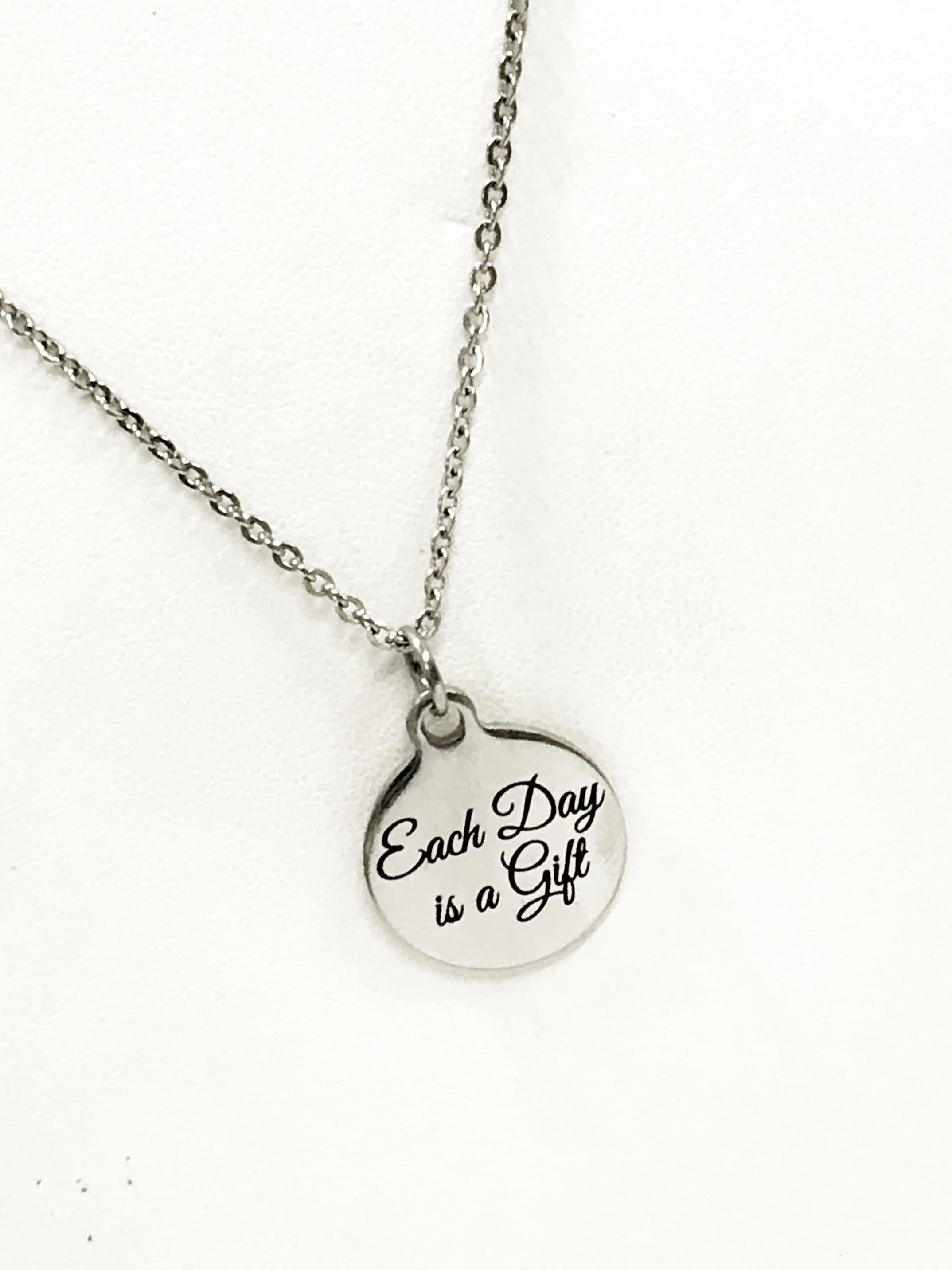 Encouraging  Gift, Each Day Is A Gift Necklace, Encouraging Jewelry Gift, Encouraging Her, Recovery Gift, Divorce Gift, New Day Gift