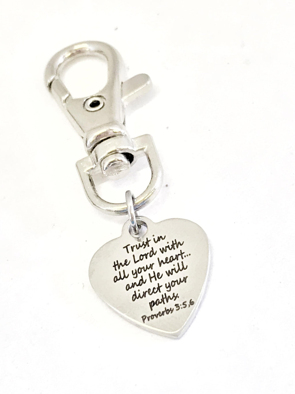 Purse Charm, Christian Charm, Trust In The Lord Charm, Planner Charm, Bag Charm, Bible Verse Bag Tag, Tag Key Charm, Purse Tag, Purse Clip