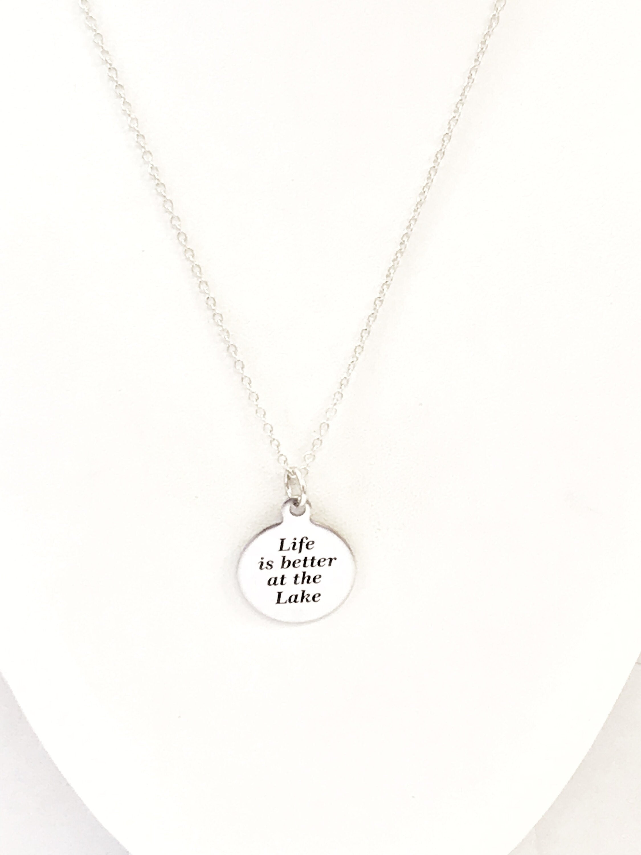 Wife Jewelry, Life Is Better At The Lake Necklace, Wife Gift, Wife Necklace, Lake Jewelry, Girlfriend Gift, New Lakehouse Gift, Summer Gift