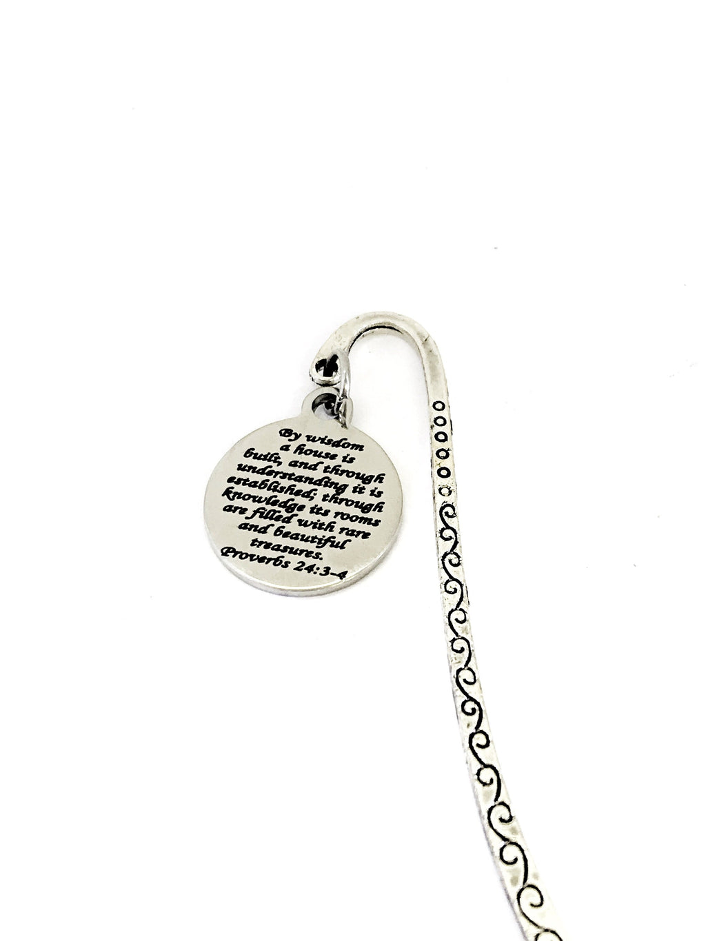 Bible Bookmark, Jewelry Bookmark, Charm Bookmark, Bible Verse Gifts, Proverbs Bible Verse Bookmark, Wedding Gift, Bride Gift, Marriage Gift