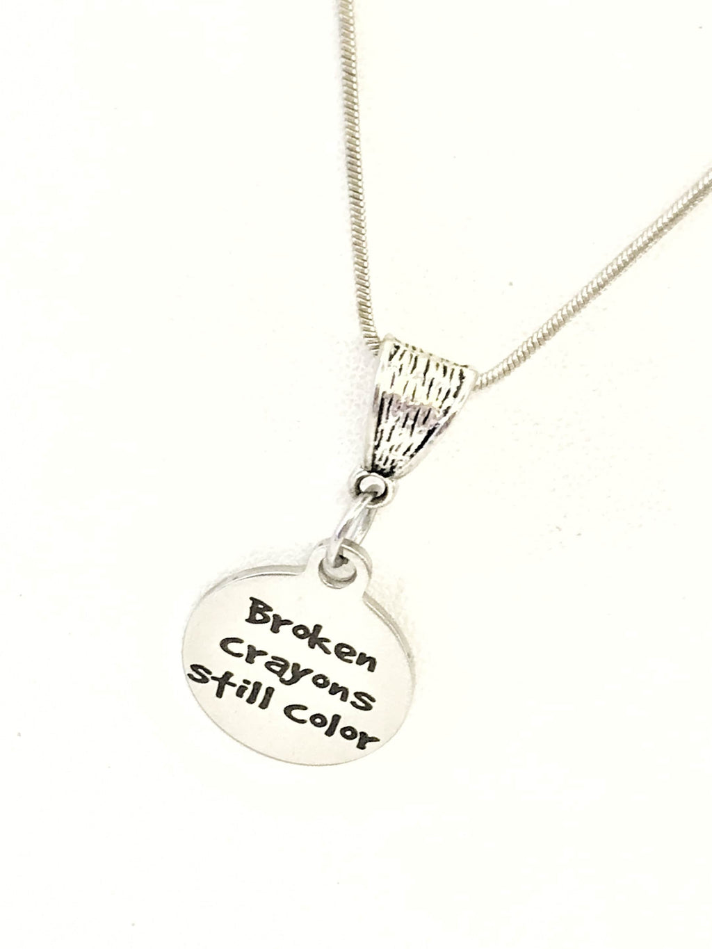 Broken Crayons Quote, Broken Crayons Still Color Necklace, Broken Crayons Gift, Motivating Quote, Encouraging Quote, Girlfriend Gift For Her