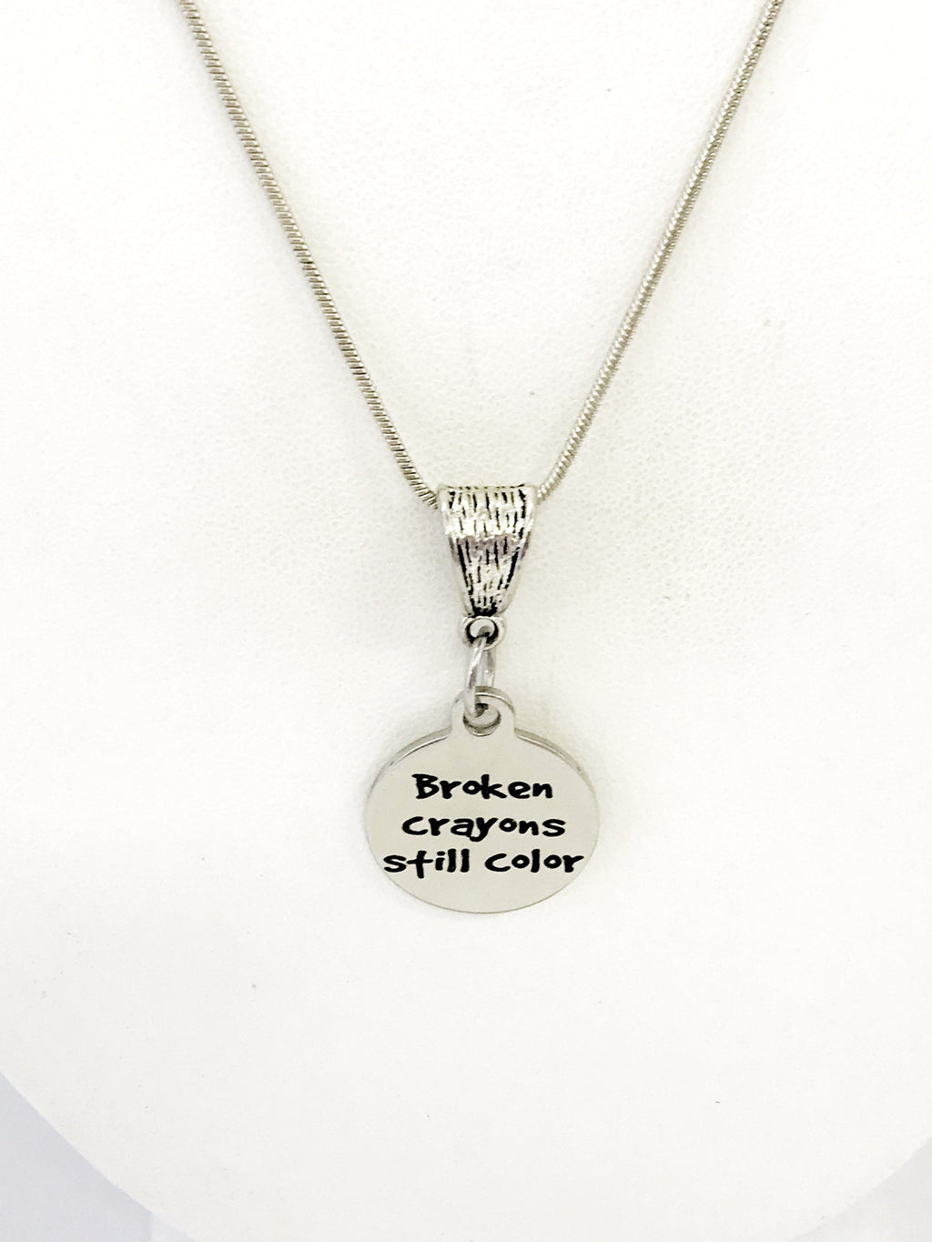 Broken Crayons Quote, Broken Crayons Still Color Necklace, Broken Crayons Gift, Motivating Quote, Encouraging Quote, Girlfriend Gift For Her