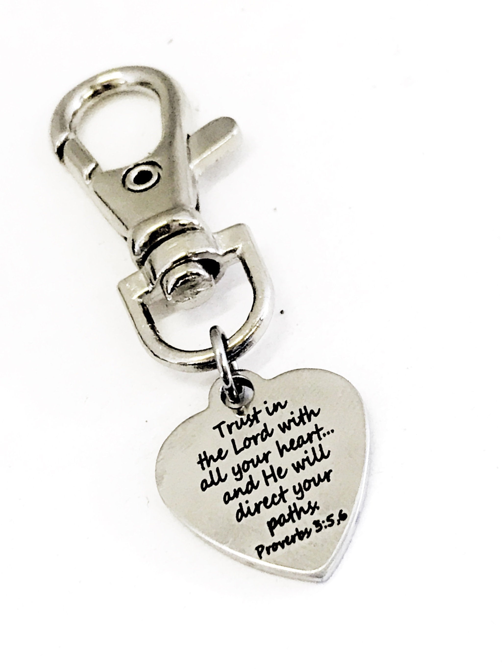 Purse Charm, Christian Charm, Trust In The Lord Charm, Planner Charm, Bag Charm, Bible Verse Bag Tag, Tag Key Charm, Purse Tag, Purse Clip