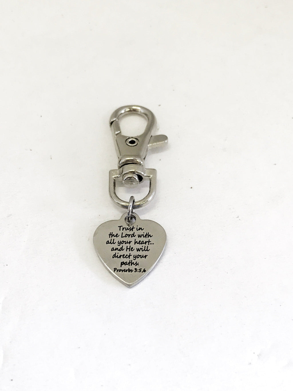 Purse Charm, Christian Charm, Trust In The Lord Charm, Planner Charm, Bag Charm, Bible Verse Bag Tag, Tag Key Charm, Purse Tag, Purse Clip