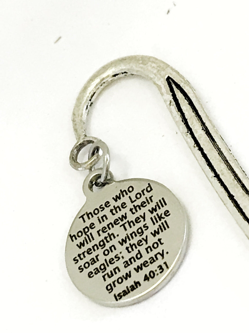Bible Bookmark, Bible Verse Gift, Hope In The Lord Bookmark, Bible Verse Charm, Christian Gift, Bible Journaling Gift, Isaiah 40 31