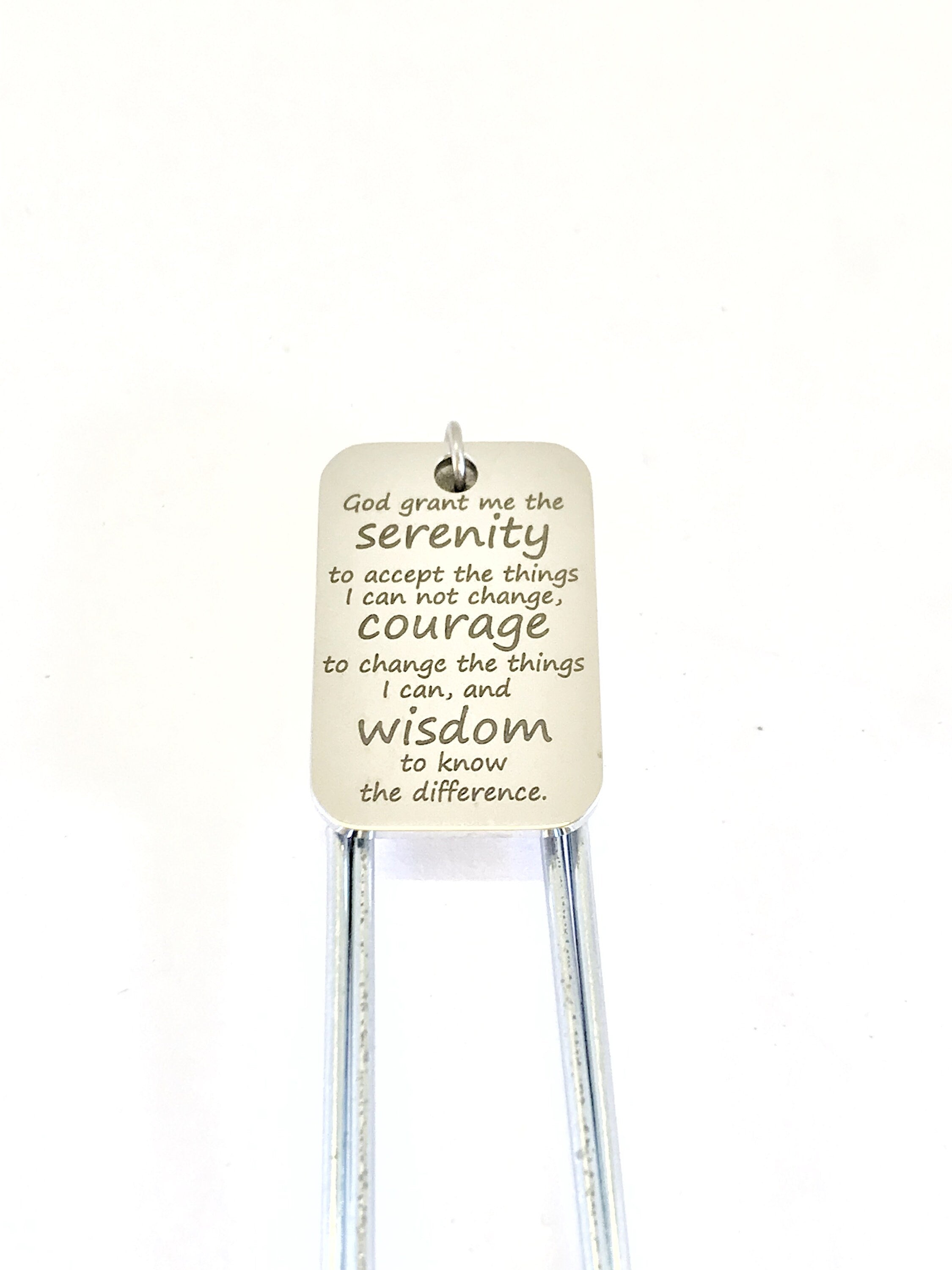 Planner Bookmark, Serenity Prayer Bookmark, Serenity Courage Wisdom Bookmark, Charm Bookmark Gift, Planner Charm, Planner Accessories