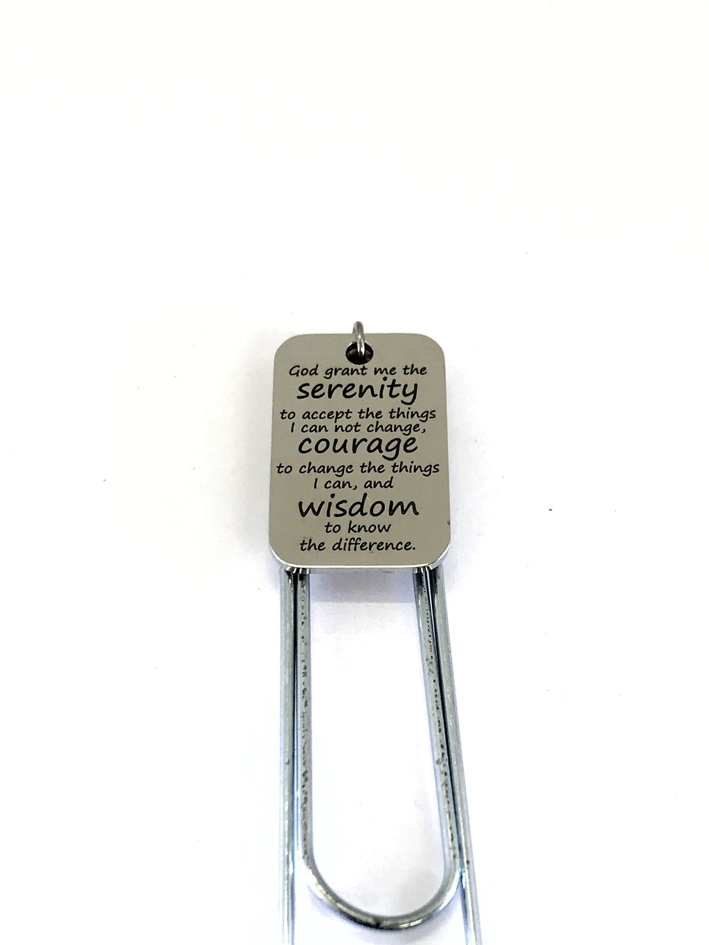 Planner Bookmark, Serenity Prayer Bookmark, Serenity Courage Wisdom Bookmark, Charm Bookmark Gift, Planner Charm, Planner Accessories