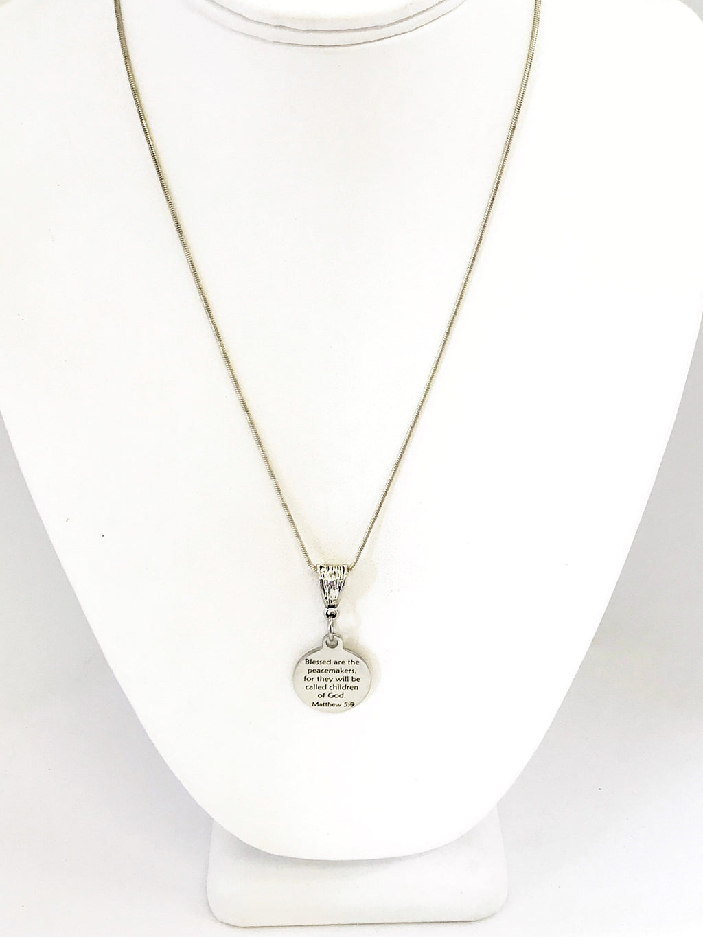 Peacemakers Necklace, Blessed Are The Peacemakers Necklace, Beatitudes Necklace, Police Officer Necklace, Police Officer Peacemaker