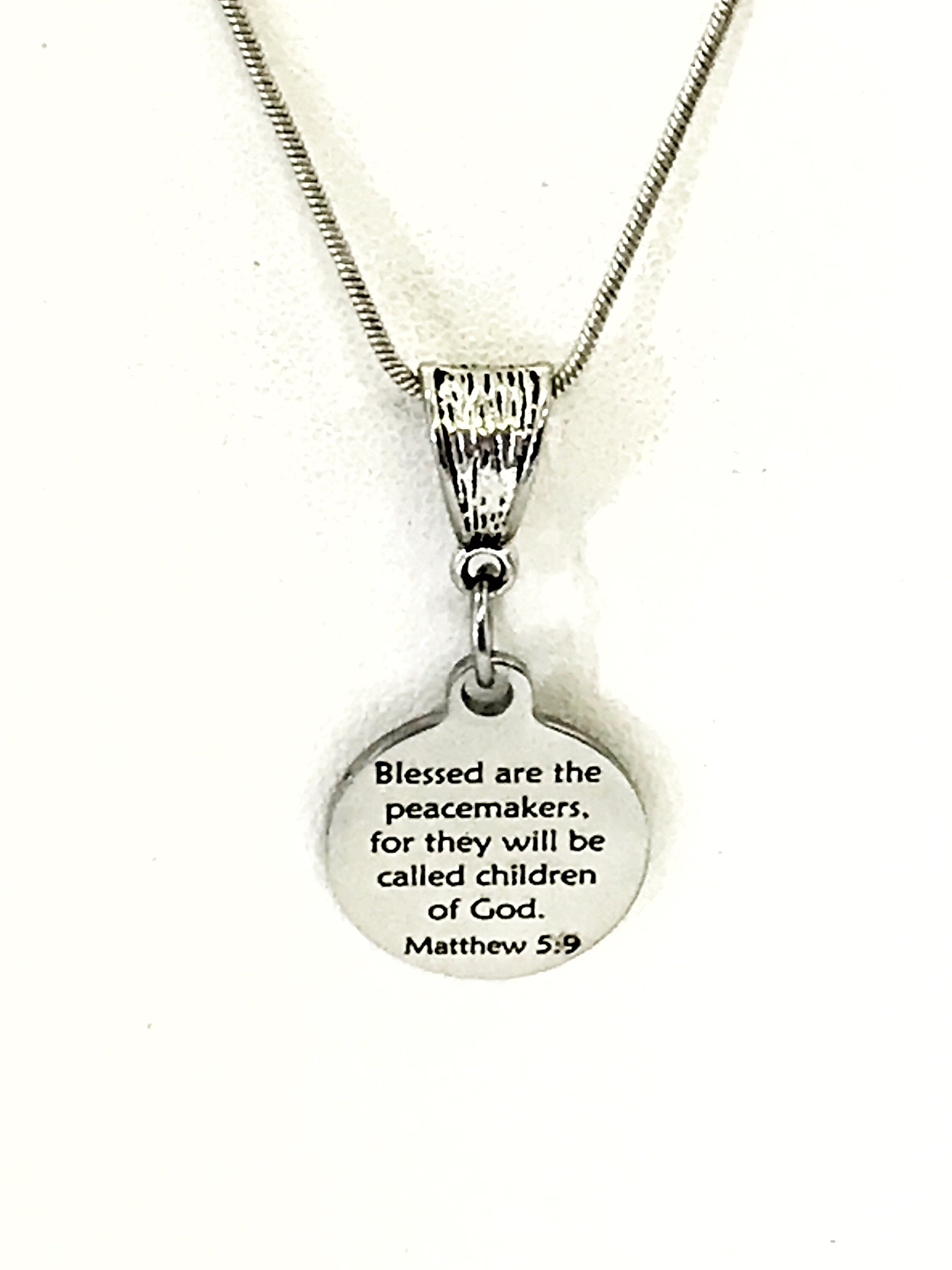 Peacemakers Necklace, Blessed Are The Peacemakers Necklace, Beatitudes Necklace, Police Officer Necklace, Police Officer Peacemaker