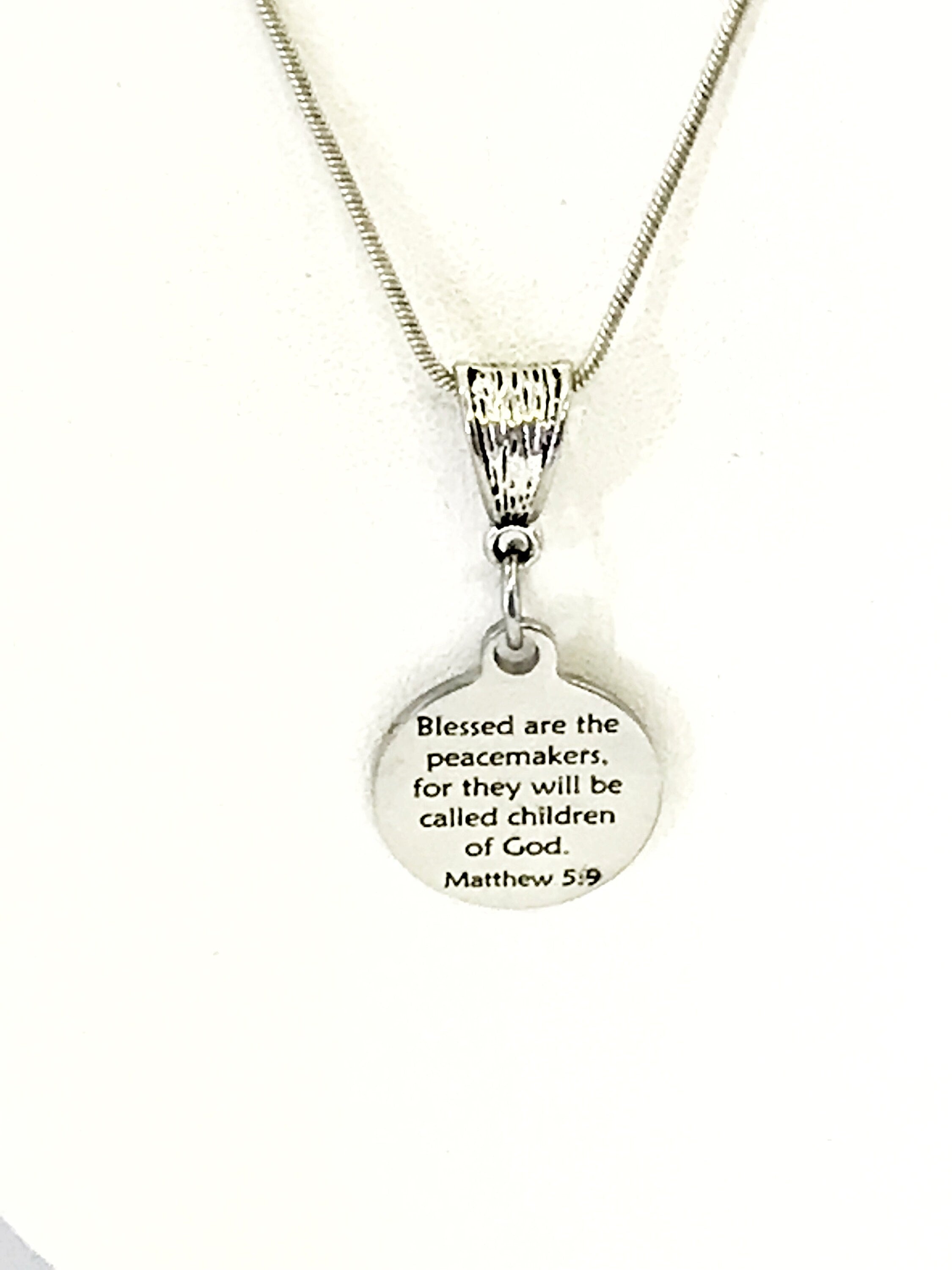 Peacemakers Necklace, Blessed Are The Peacemakers Necklace, Beatitudes Necklace, Police Officer Necklace, Police Officer Peacemaker