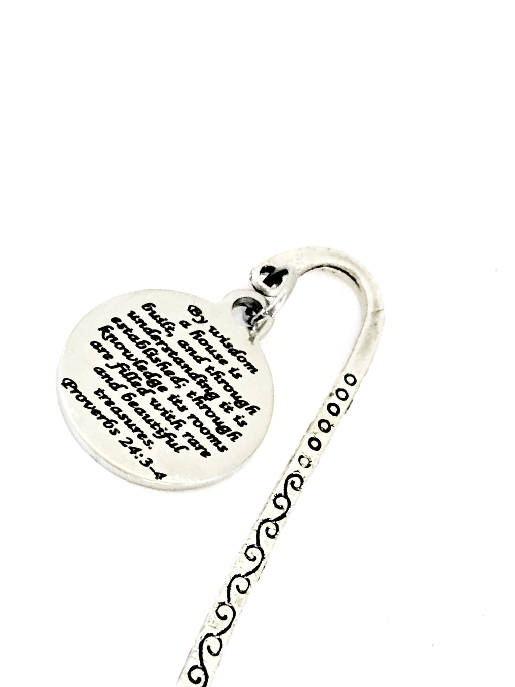 Bible Bookmark, Jewelry Bookmark, Charm Bookmark, Bible Verse Gifts, Proverbs Bible Verse Bookmark, Wedding Gift, Bride Gift, Marriage Gift