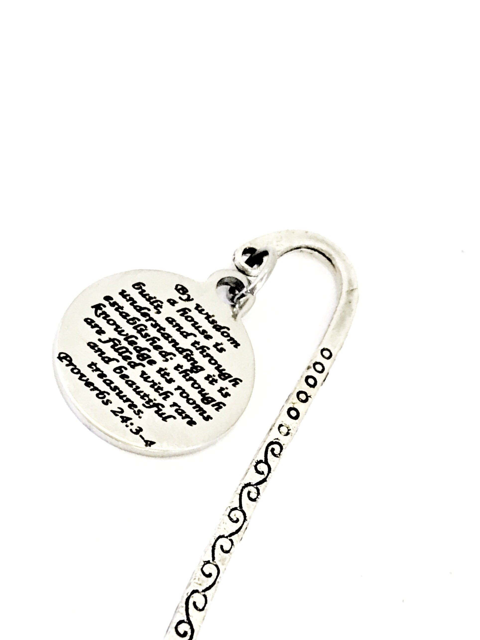 Bible Bookmark, Jewelry Bookmark, Charm Bookmark, Bible Verse Gifts, Proverbs Bible Verse Bookmark, Wedding Gift, Bride Gift, Marriage Gift