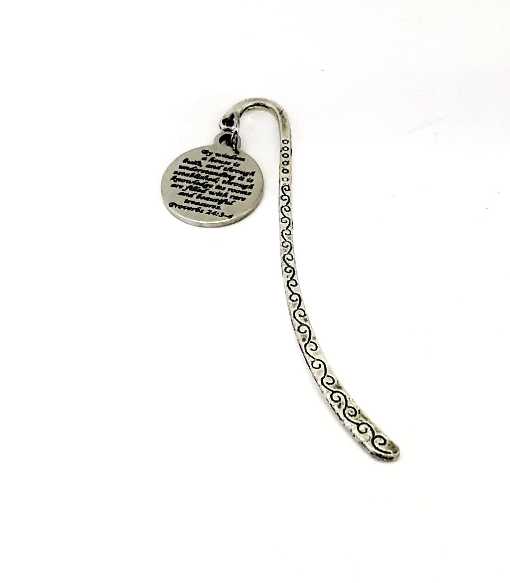 Bible Bookmark, Jewelry Bookmark, Charm Bookmark, Bible Verse Gifts, Proverbs Bible Verse Bookmark, Wedding Gift, Bride Gift, Marriage Gift
